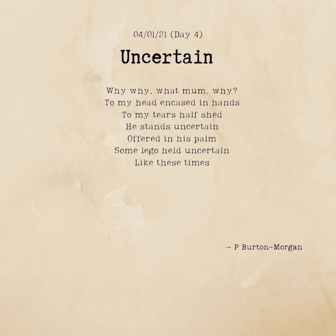 Well I actually started my #lockdownpoems again on Jan 1st but all the uploading and tech side of it fuels my anxiety so I'll not share them everyday, just as and when. And today's one felt like something others might relate to, maybe. #lockdownpoem 
