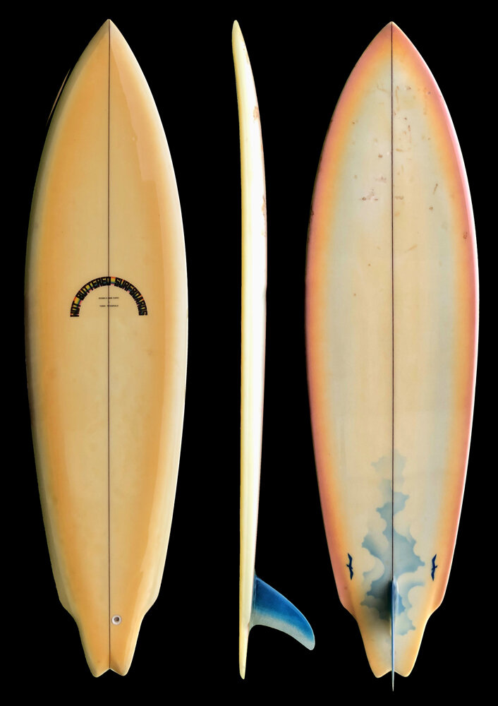 100cm Holz Dekosurfboard retro du Surfbrett / Deko Surfboard SU 100 N13 