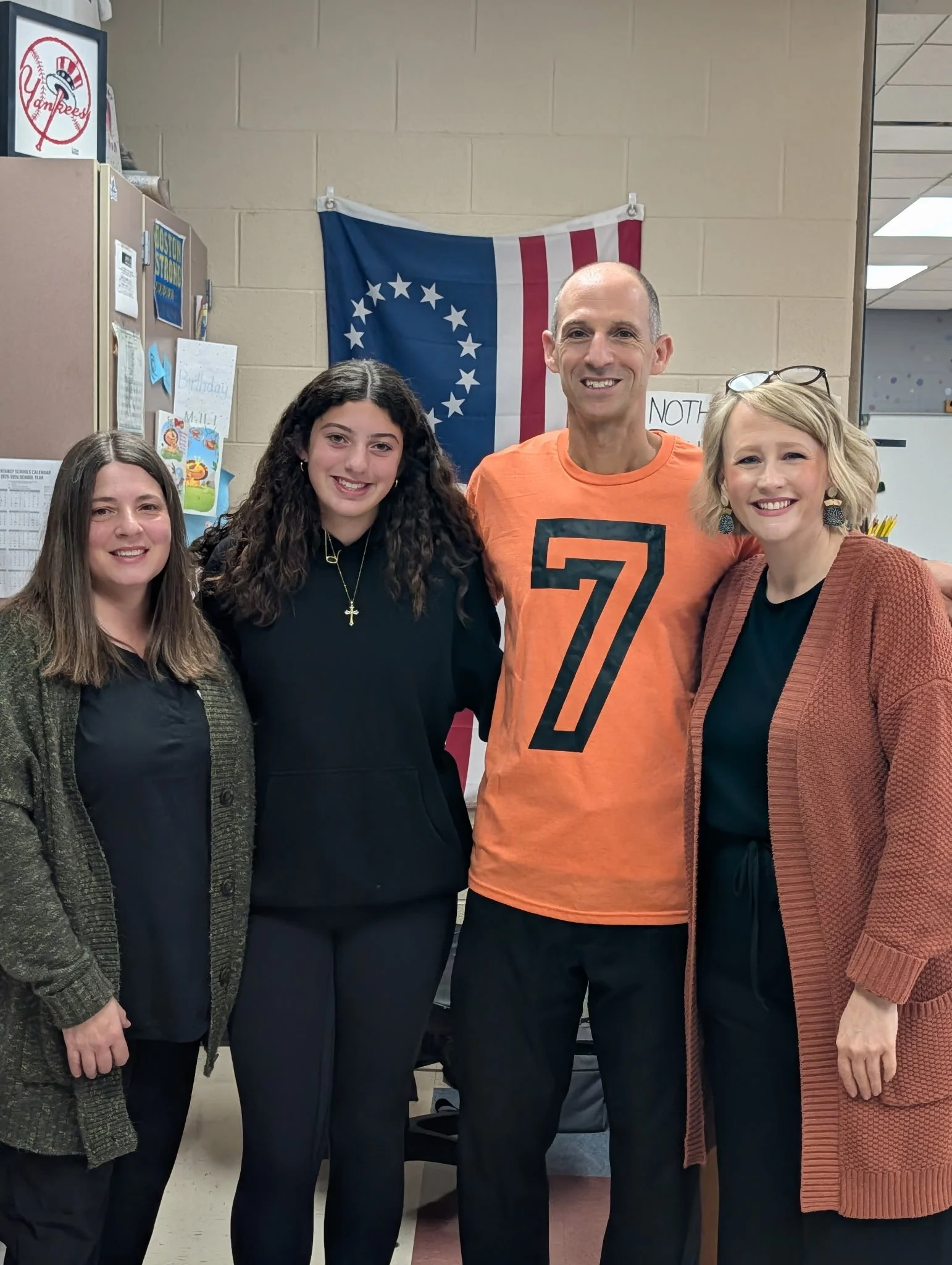 Angela Mills, Lydia Mills, Jared, and Mary Lorenz