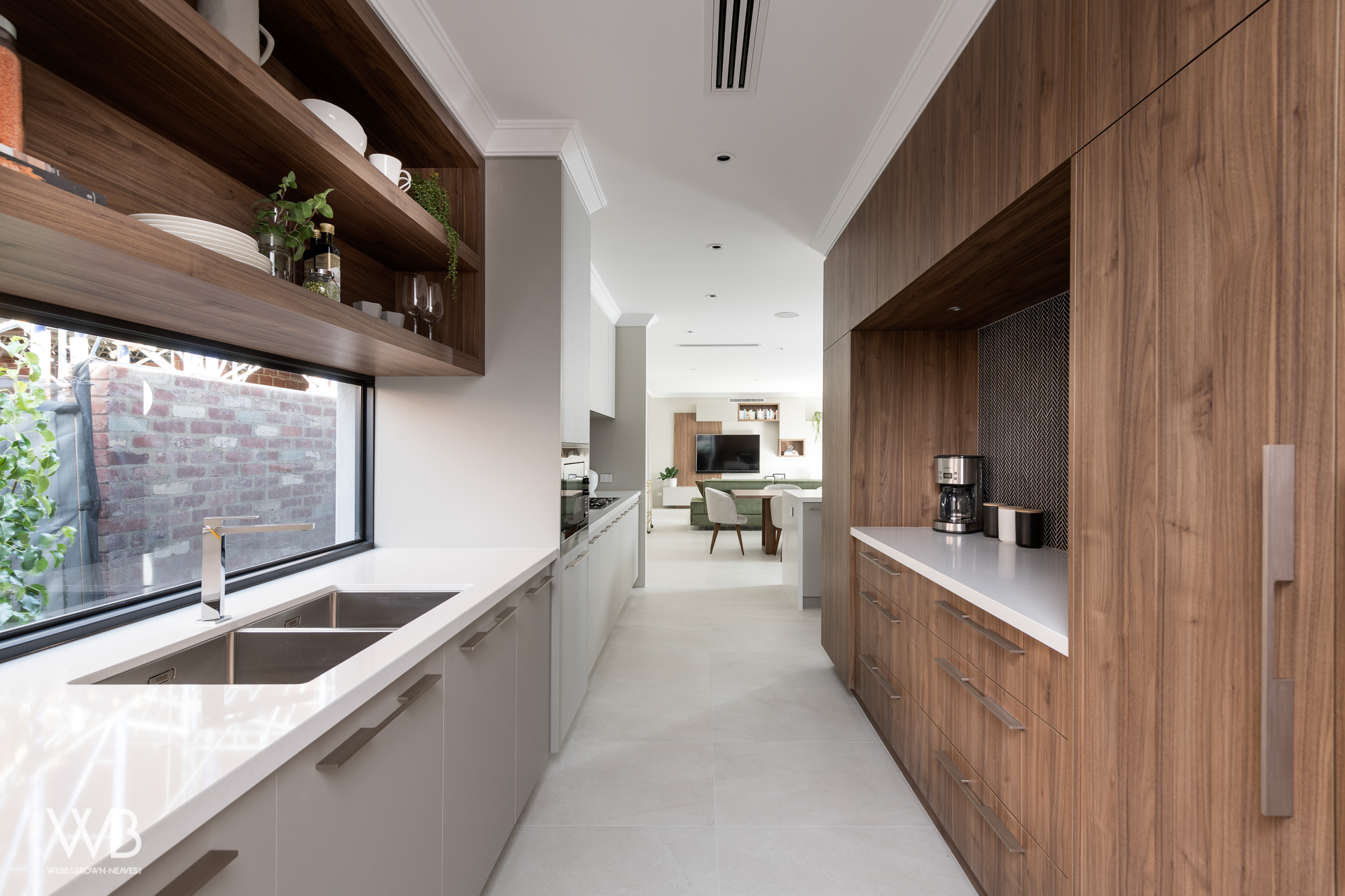  Kitchen designed by Jess O’Shea Designs for Webb and Brown-Neaves. Moda Display home. Made by The Maker Designer Kitchens. Dianella, Perth, Western Australia 