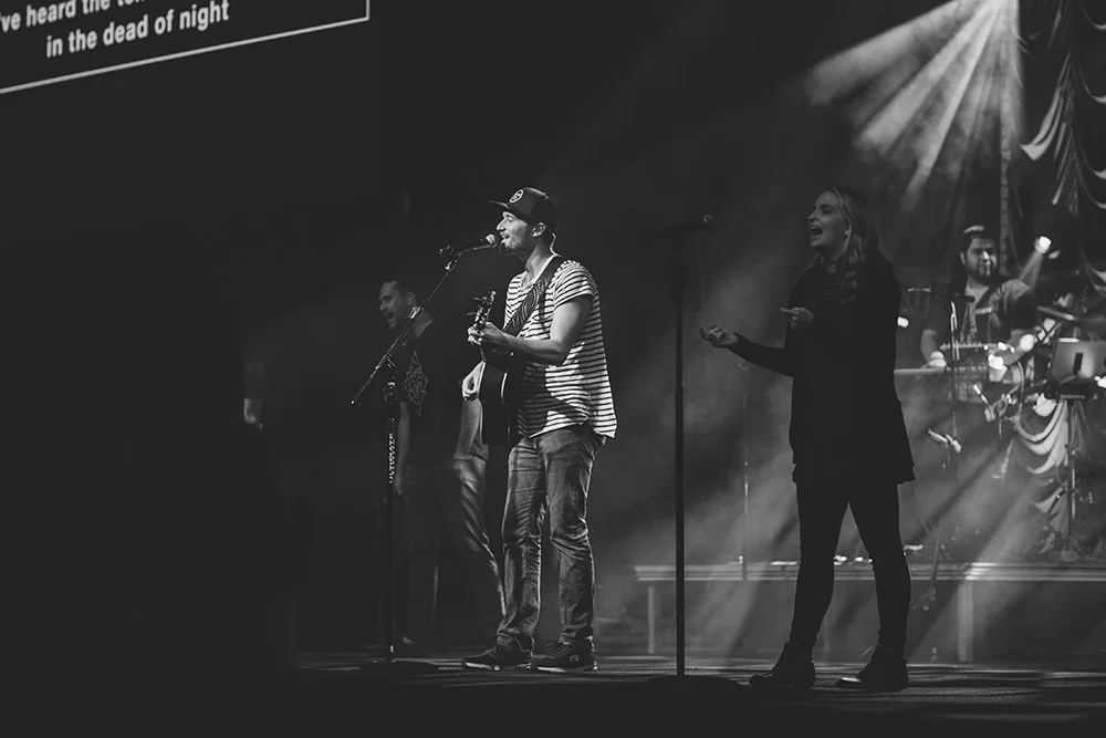 Seth Condrey leading worship at TLR.