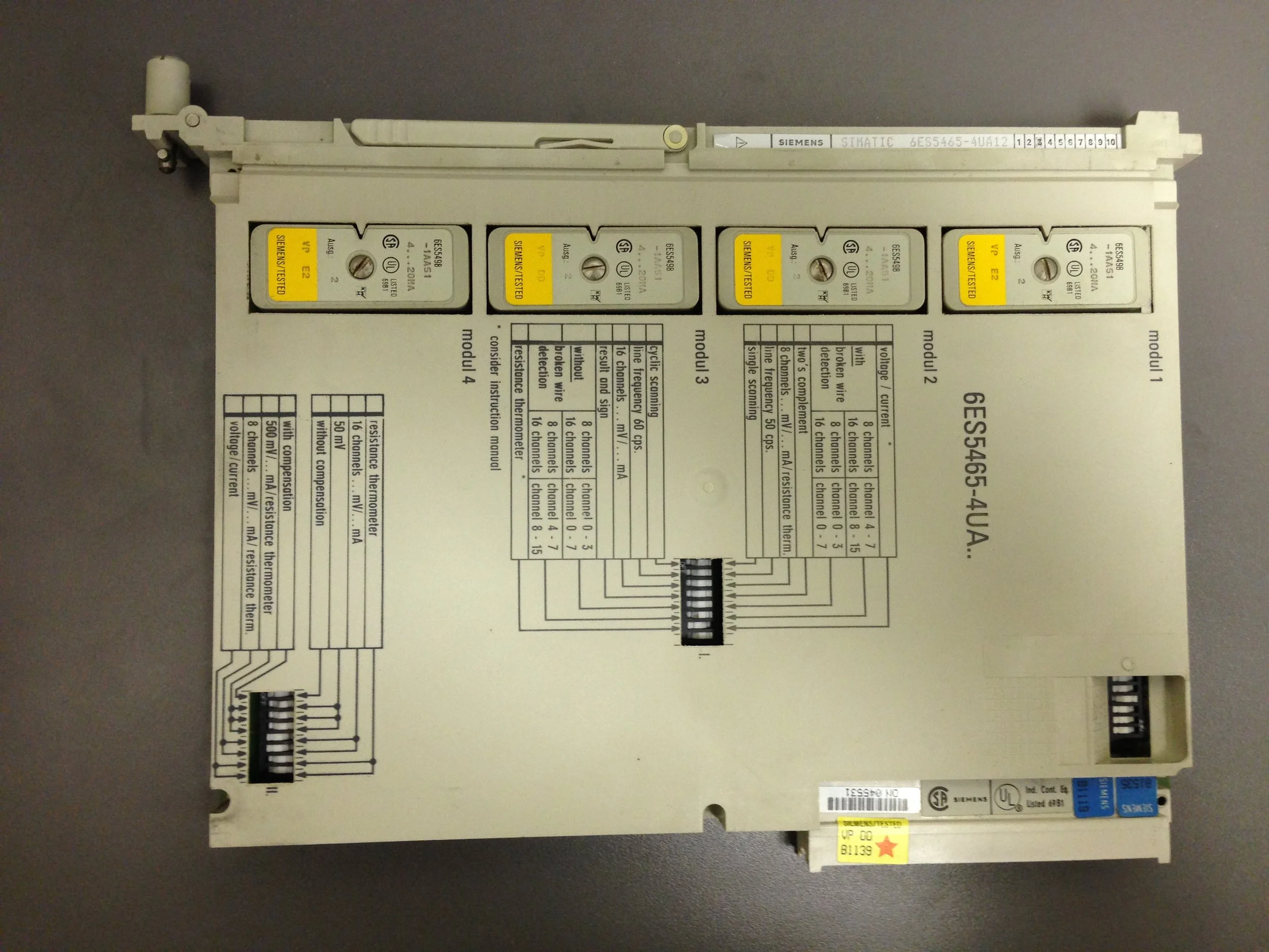 Siemens	S5-155U	6ES5 465 4UA12