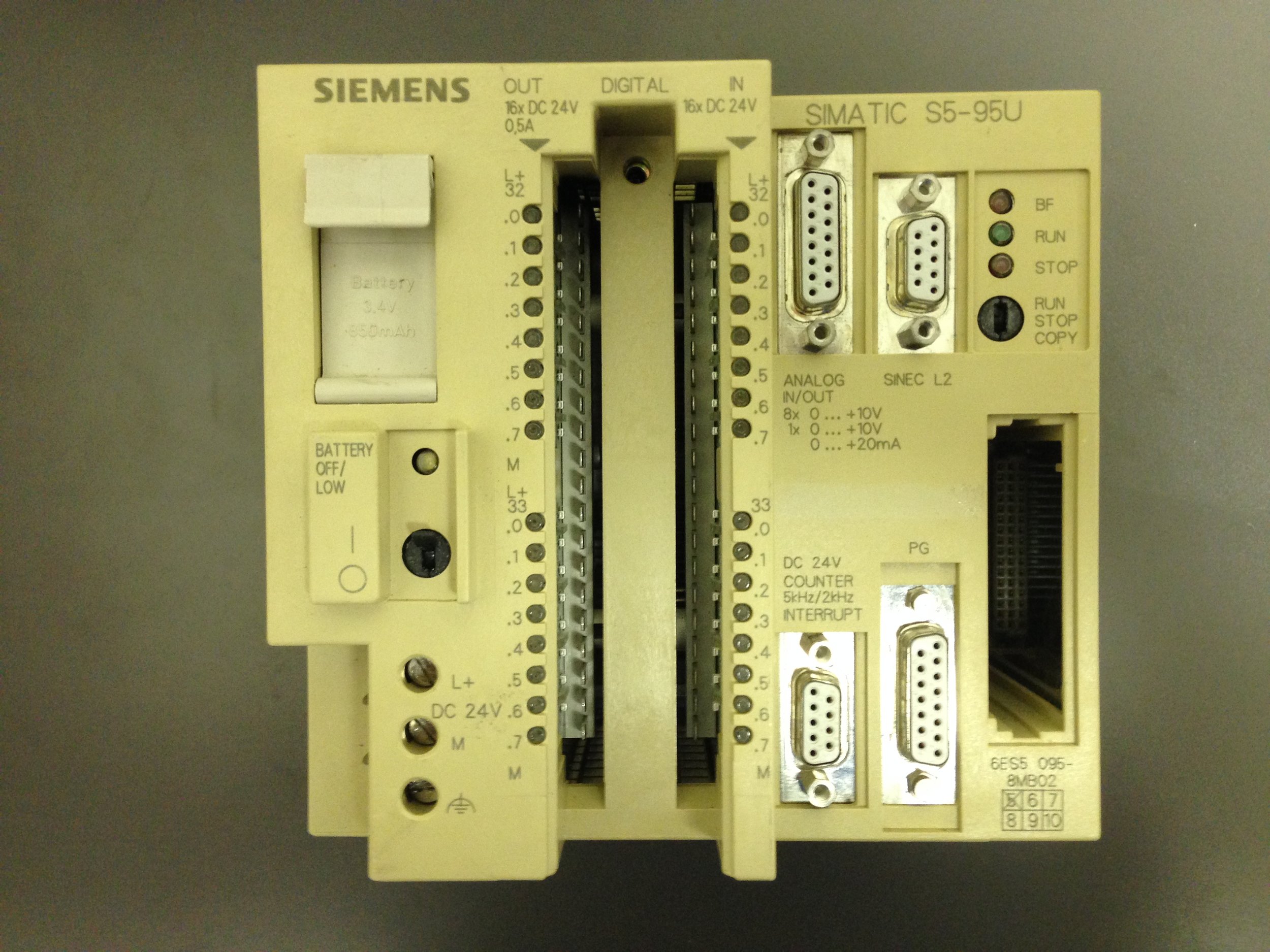 1 Stück Siemens Simatic S5 CPU 6ES5 095-8MA03  gebrauchter Zustand alles ok. 