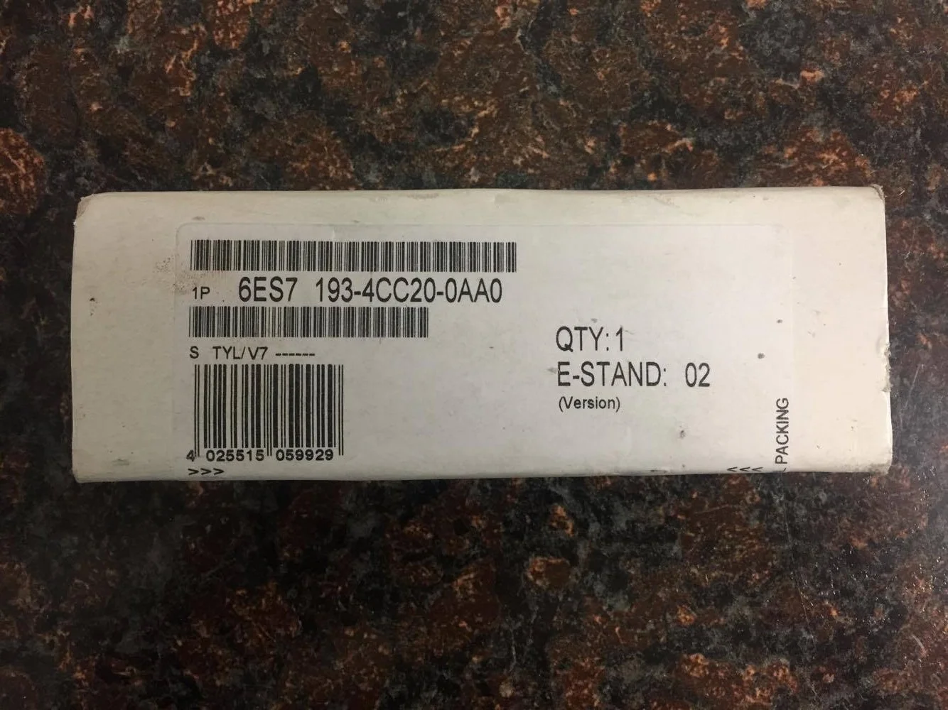 Siemens	Simatic S7 6ES7193-4CC20-0AA0