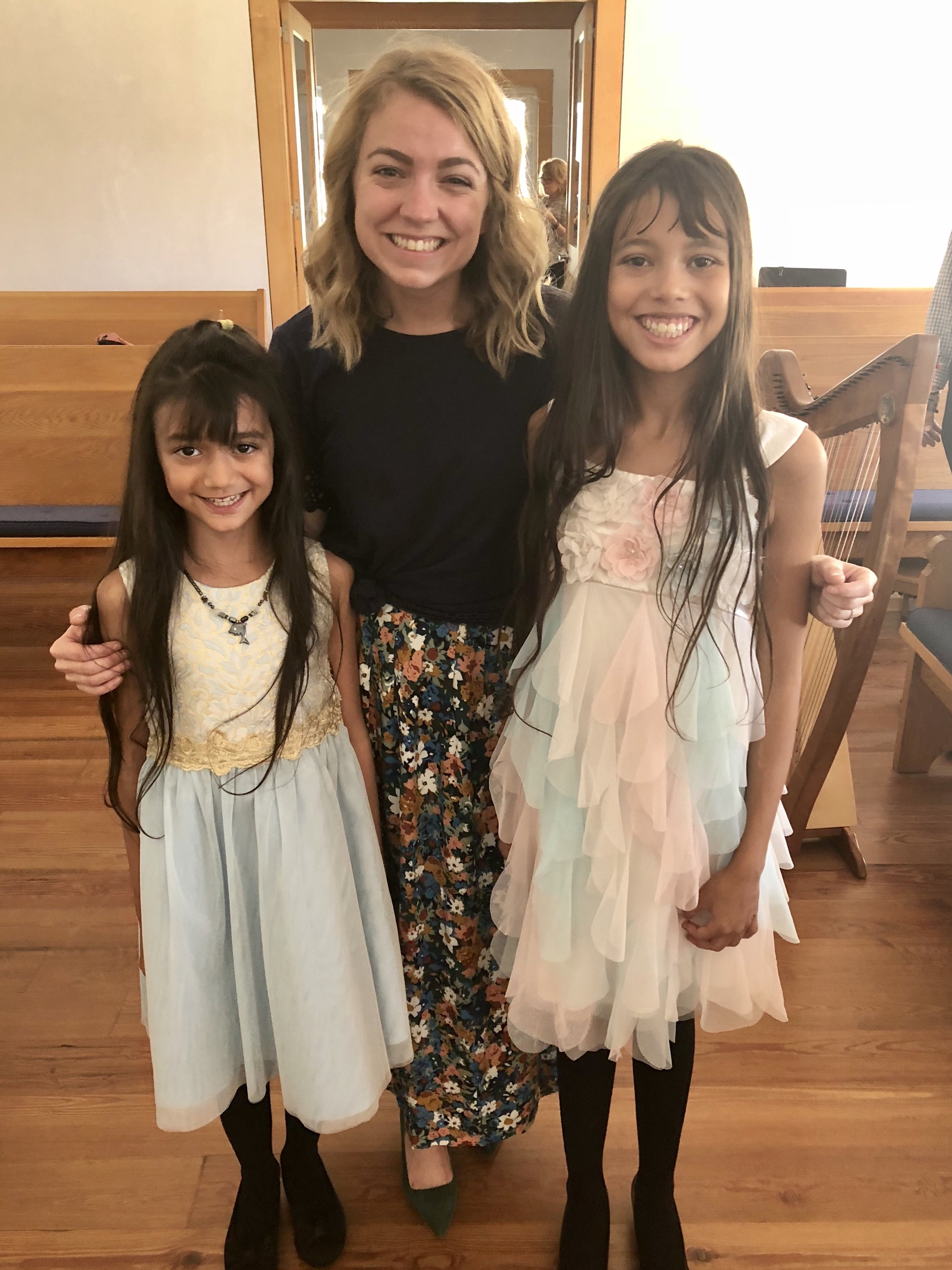  Proud sisters after their beautiful winter 2018 harp performances 