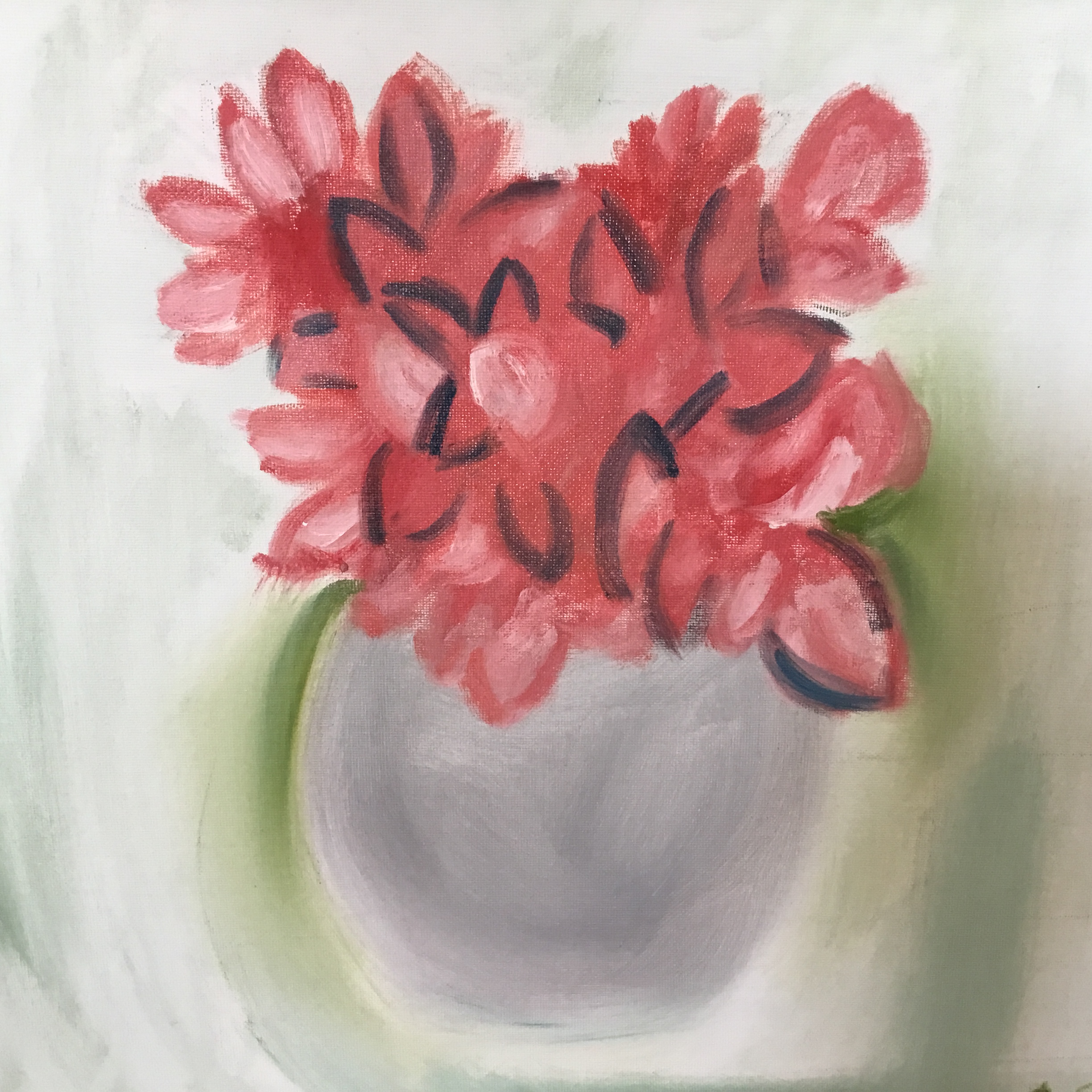 "Azaleas, Grey Vase, Spring"!