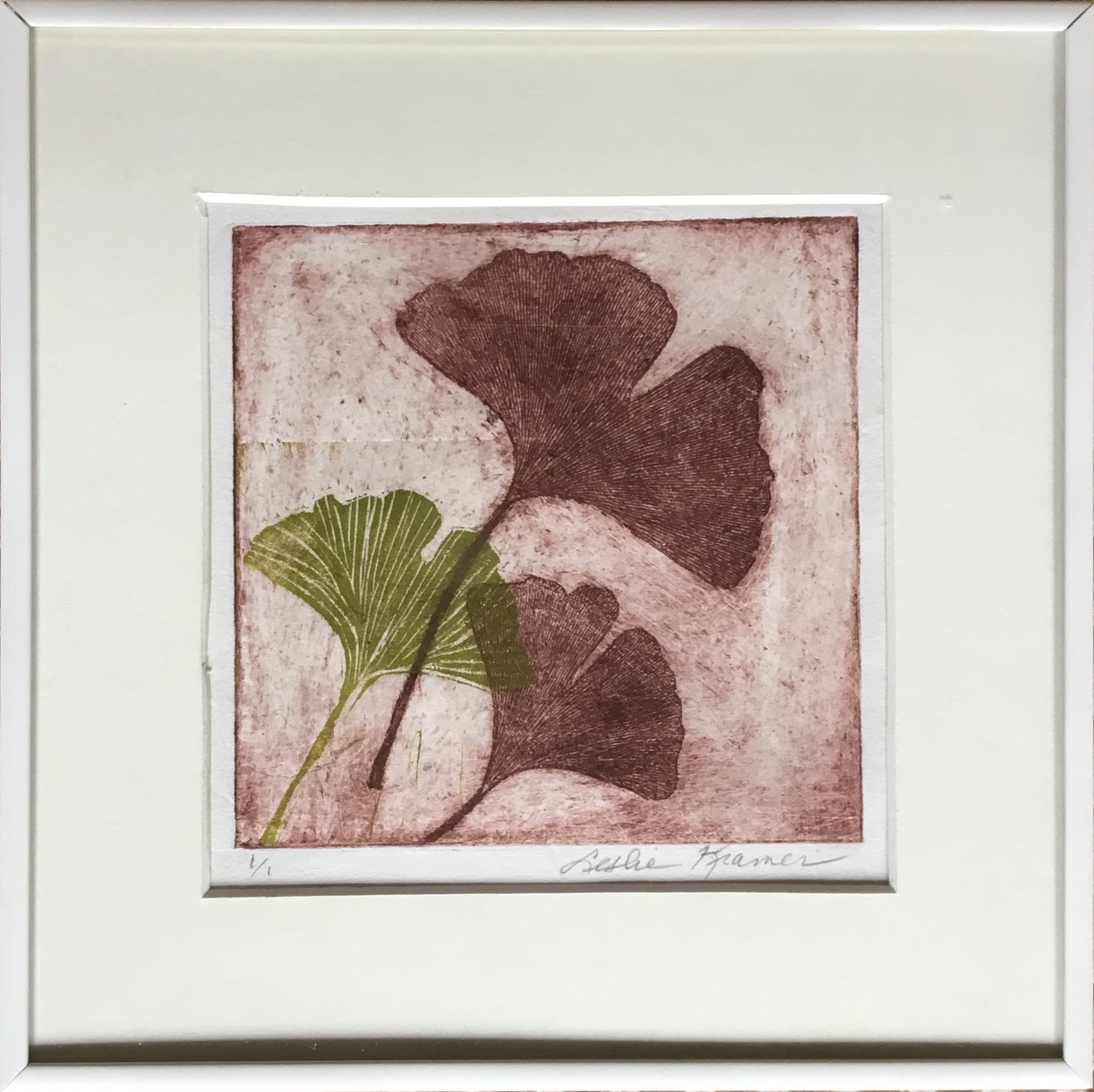 GINKO - Etching / Linocut 1-1 10"x 10"