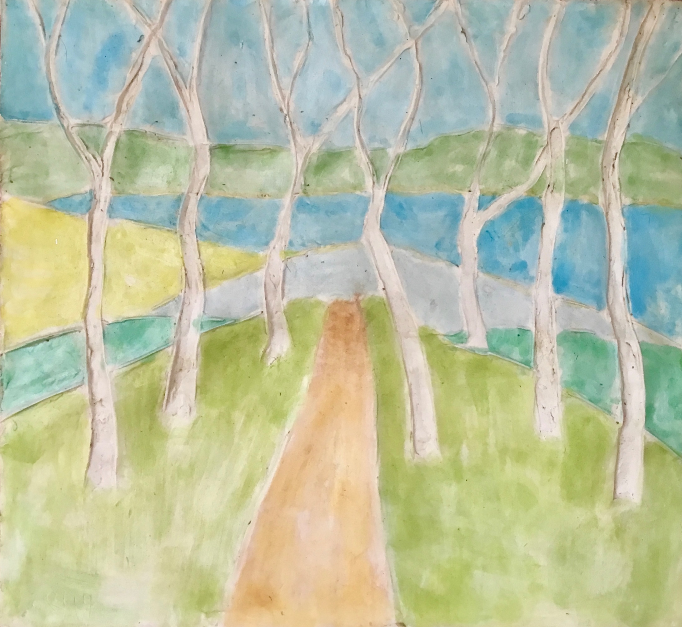 "FORT HILL TRAIL" - 12" x 13"