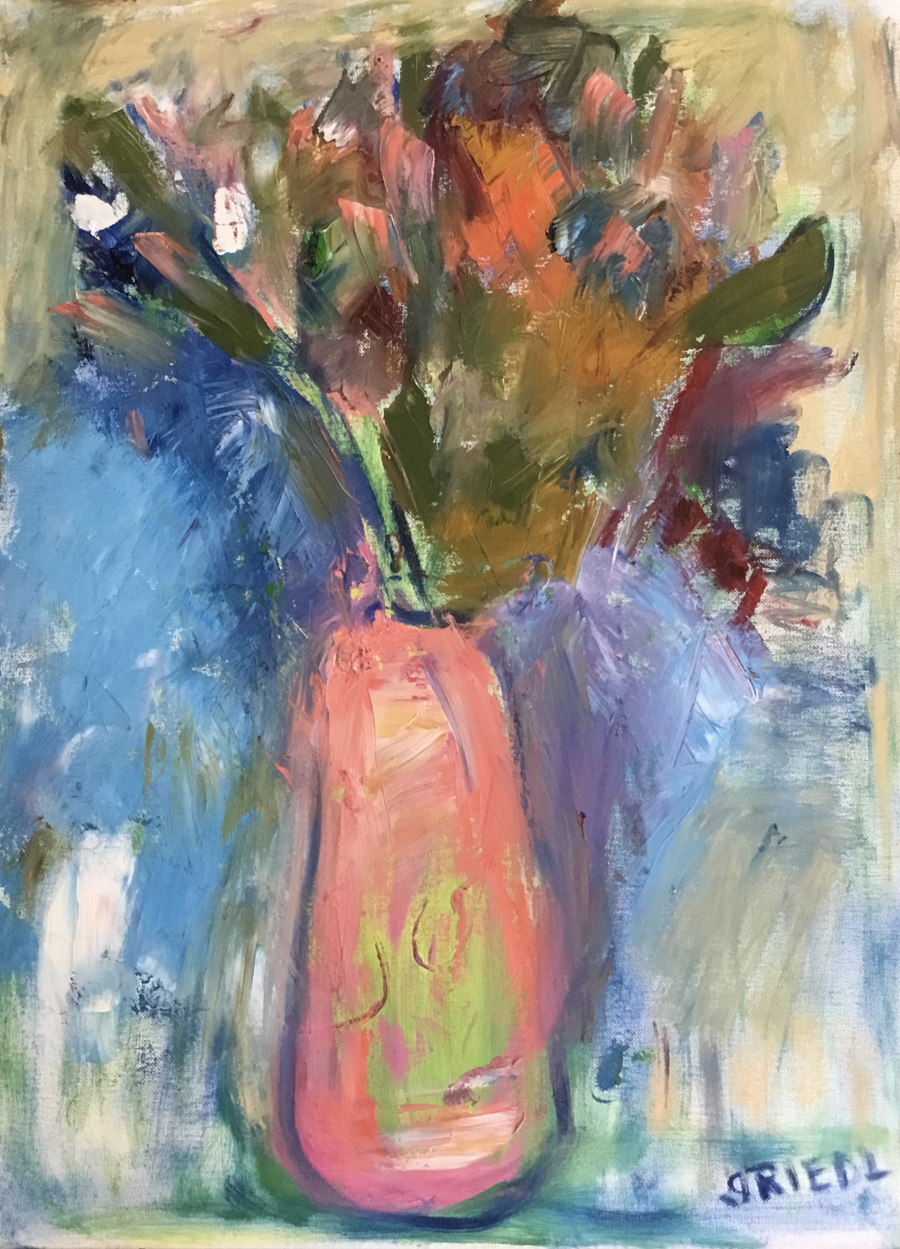 "Color Flounce", oil on canvas, 18" x 24"