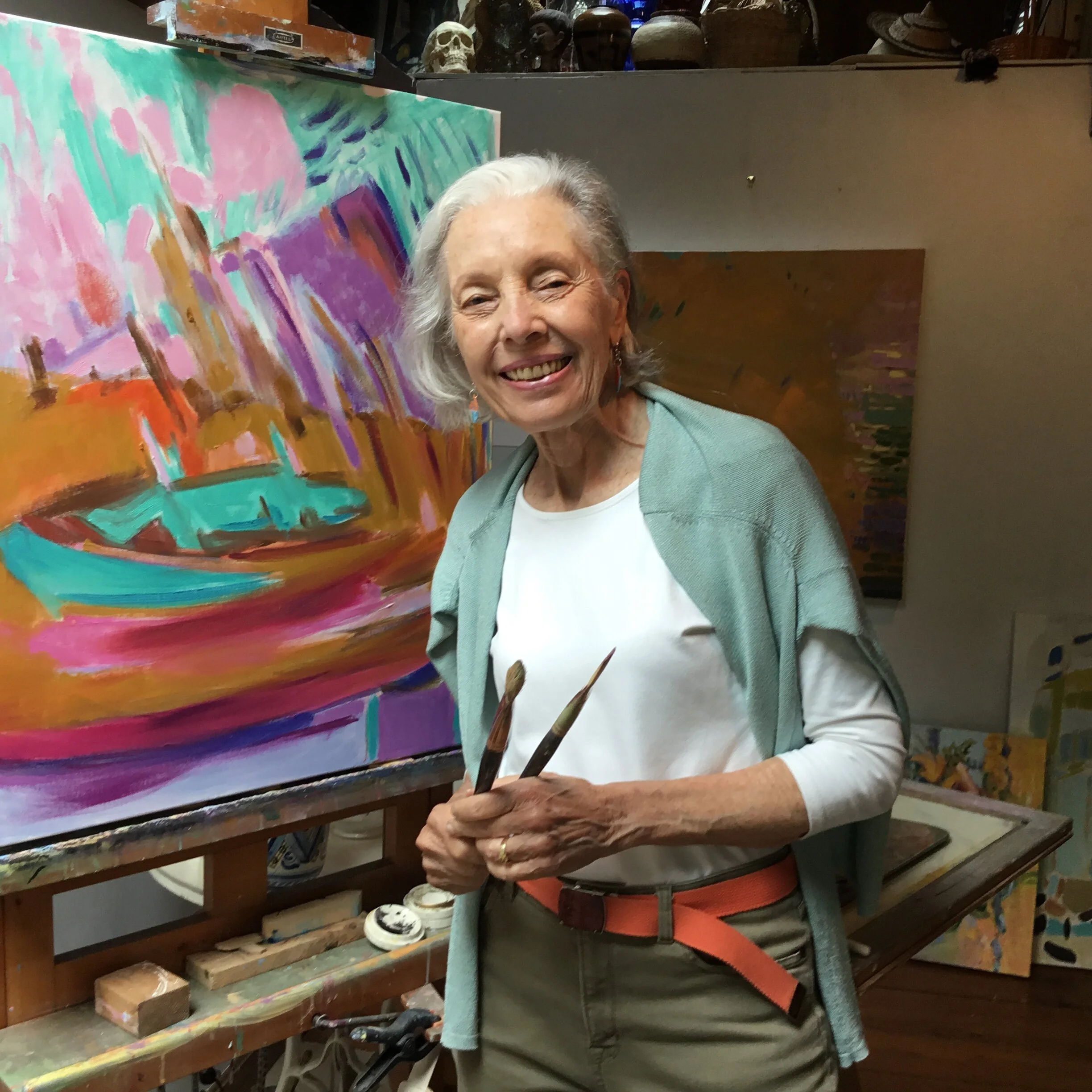 Cross Rip Gallery artist Suzanne M. Packer in her Studio
