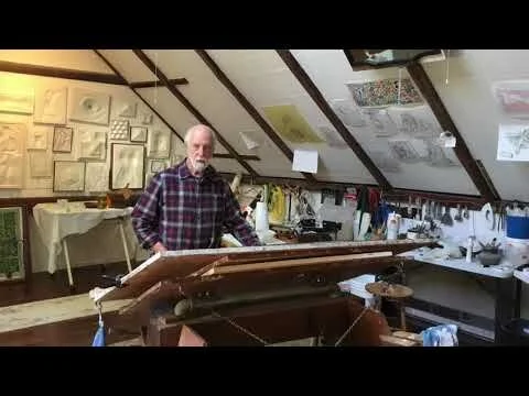 Cross Rip Gallery artist Richard O. Perry in his studio