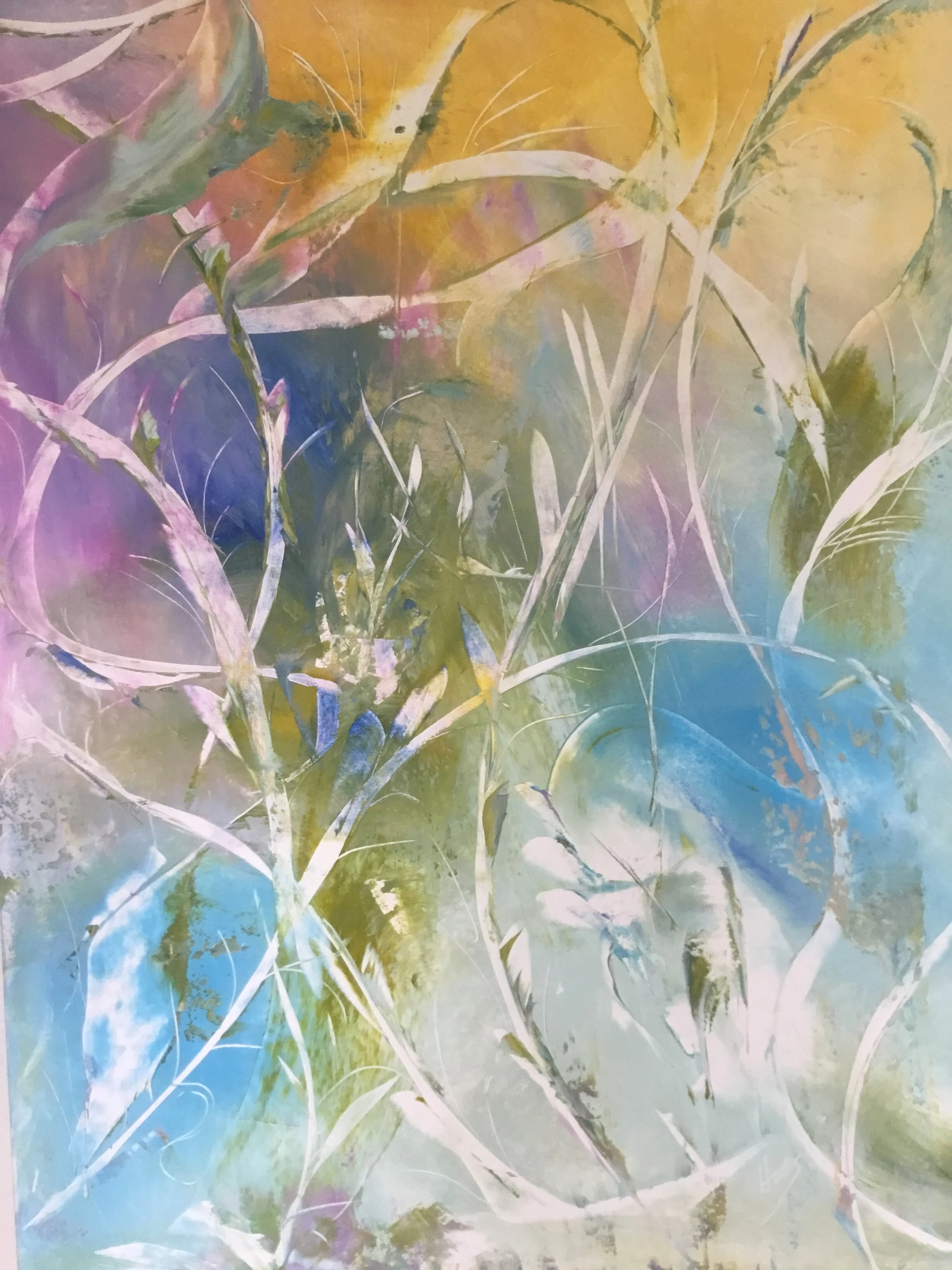 "BOTANICA", acrylic on canvas, 48" h x 36" w, $1,500