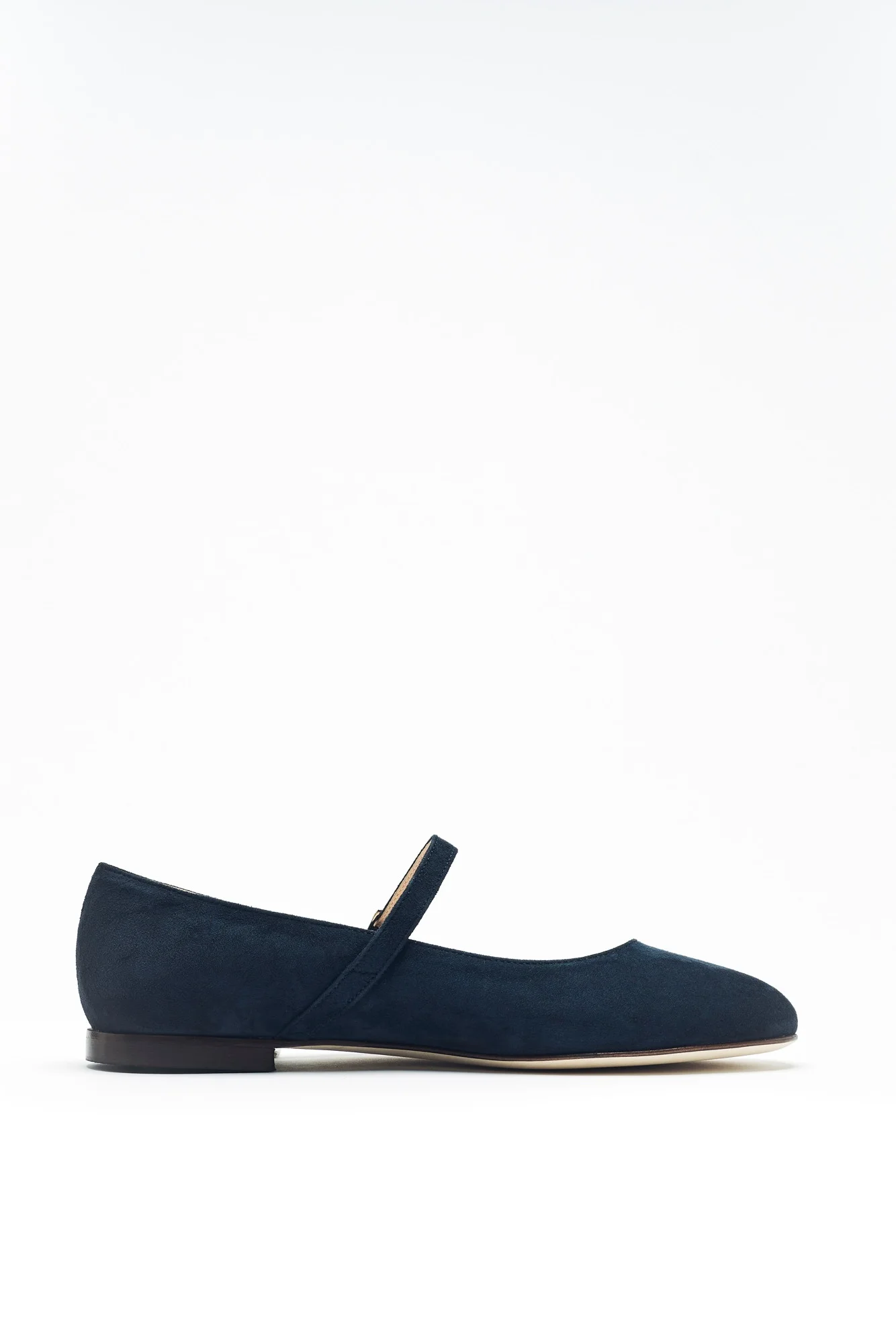 La Babette Mary Jane ballerina shoes blue suede Made in Italy