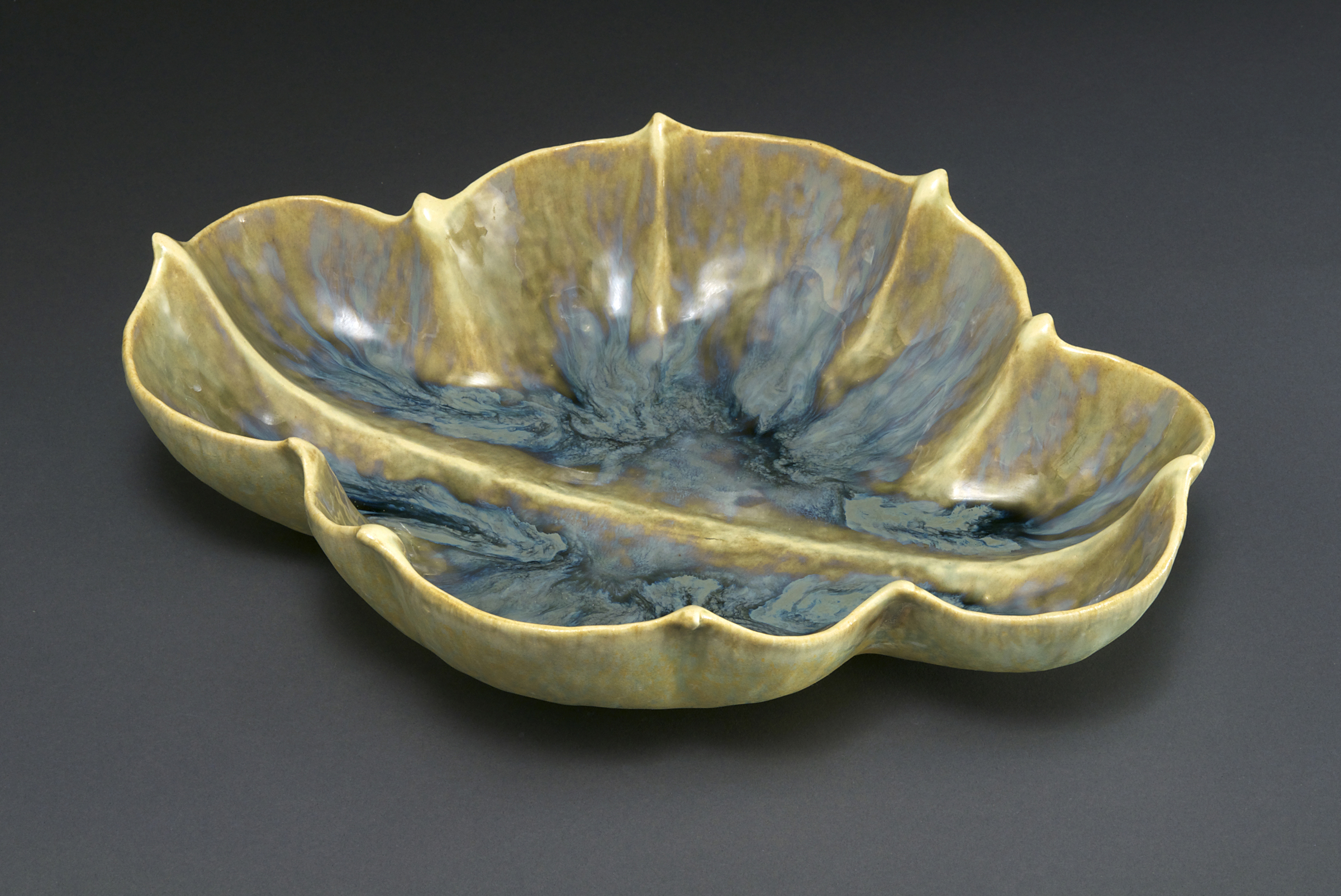 Blue and Tan Dish