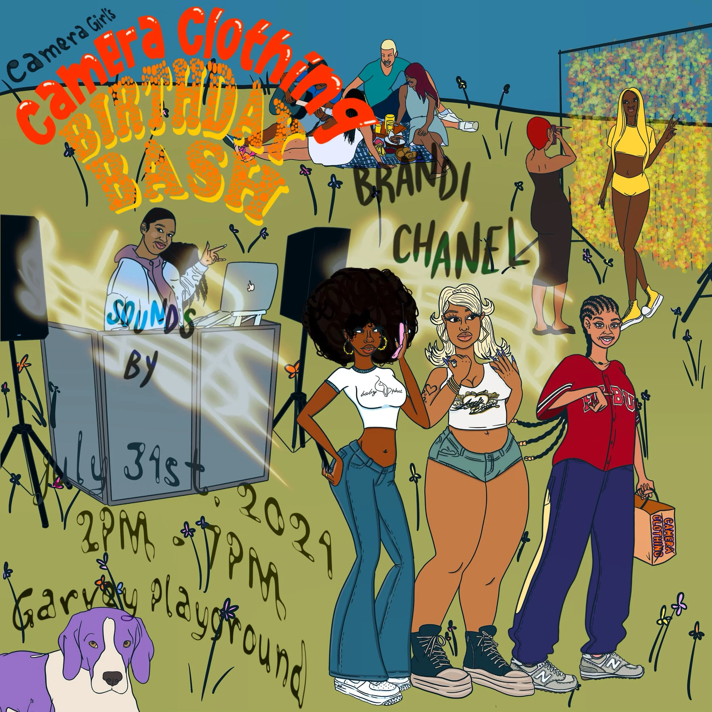 CAMERA GIRL'S CAMERA CLOTHING BIRTHDAY BASH, JULY 31ST 2021