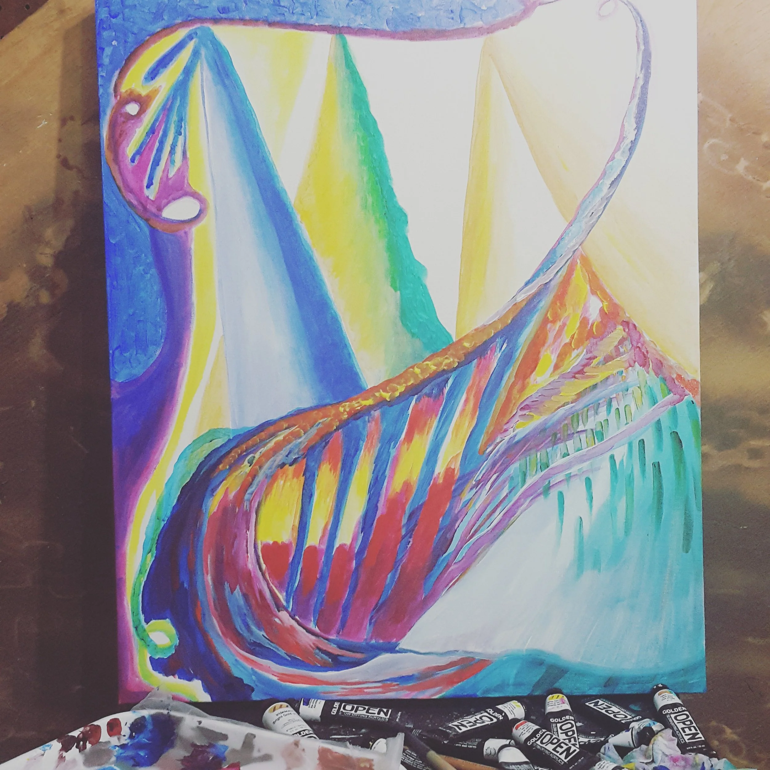 I liked the textures but the colors were a little harsh. I also wasn’t crazy about the right side. It seemed both overworked and unrefined.