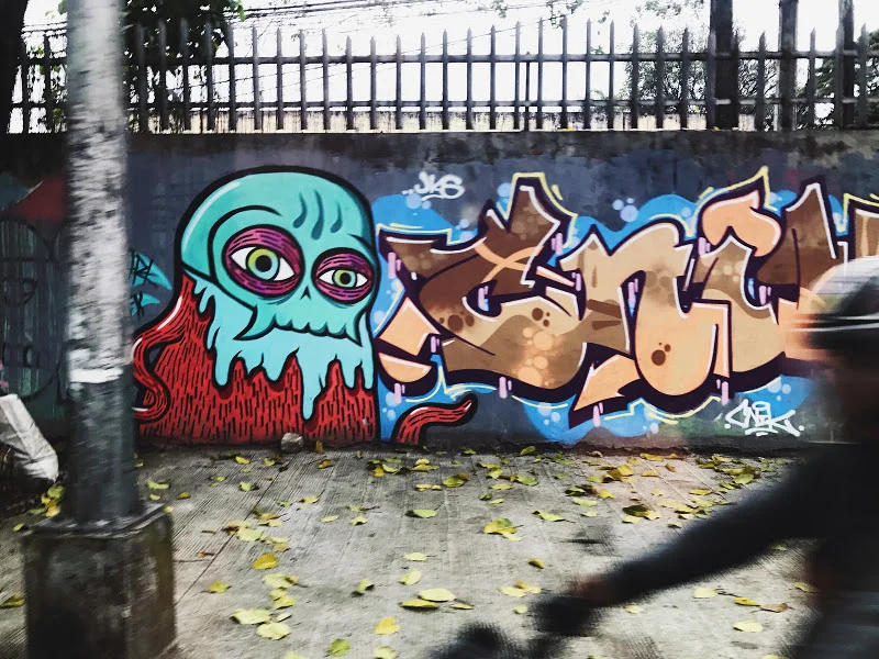 Graffiti along Diliman Avenue on the way to the UP Town Center mall. © Matt Nagy
