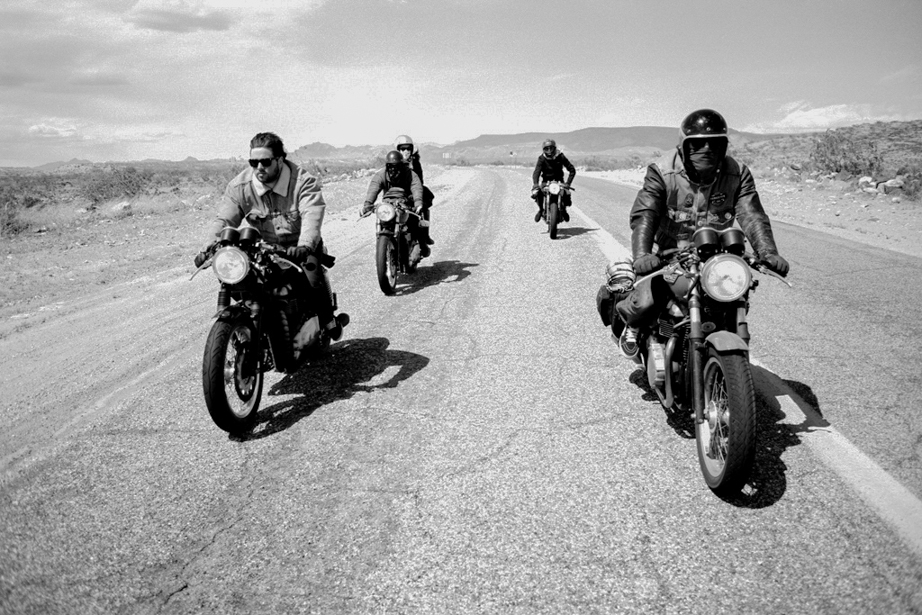 An mage taken from motorcycle documentary It's Better In The Wind'.