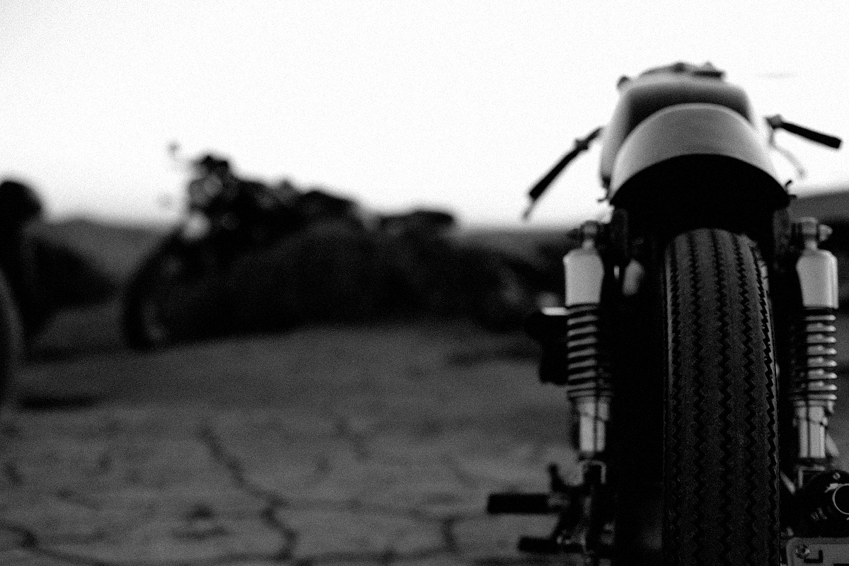 An mage taken from motorcycle documentary It's Better In The Wind'.