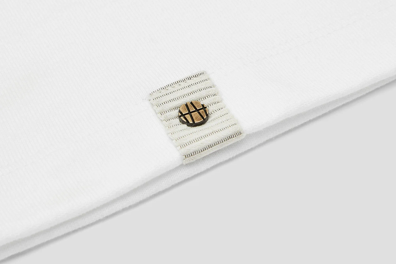 Ashley Watson - Klisham Longsleeve (Raw White/Olive) - Signature Brass Monogram Rivet