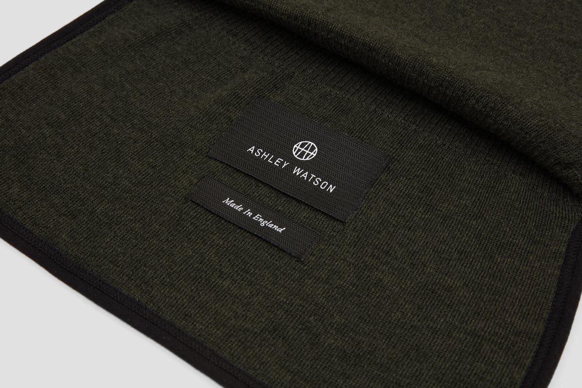 Hand-bound edges. 100% Merino. Made In England.