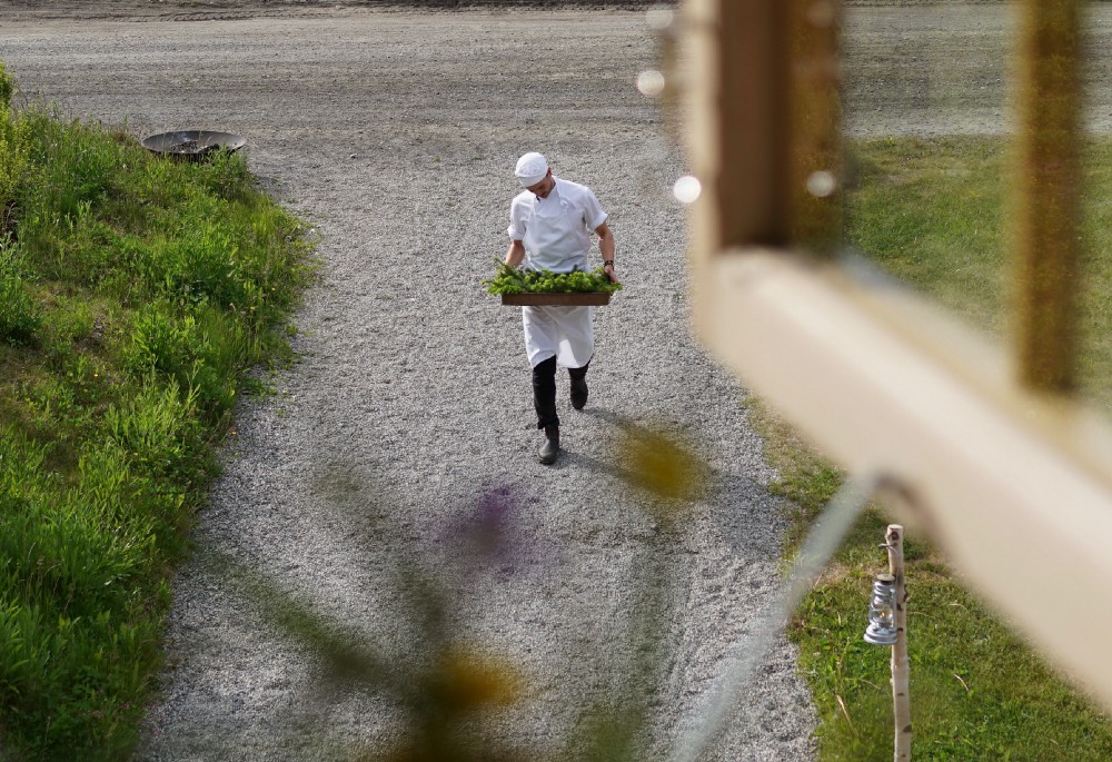 Chefs preparing for dinner at Fäviken