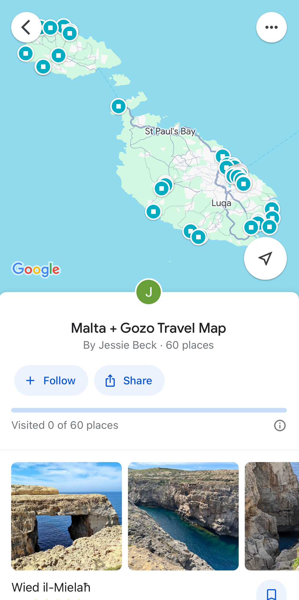 Downloadable Malta Google Map List + Guide