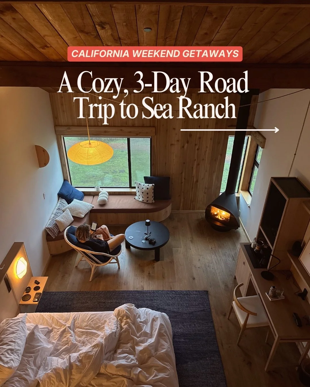 California getaways, no. 1: This is one of my faves, any time of the year&mdash;but especially good if you&rsquo;re looking for a cozy winter escape. 🌊✨

Located on the Northern California coast, Sea Ranch was dreamt up in the 1960s by developer Al 