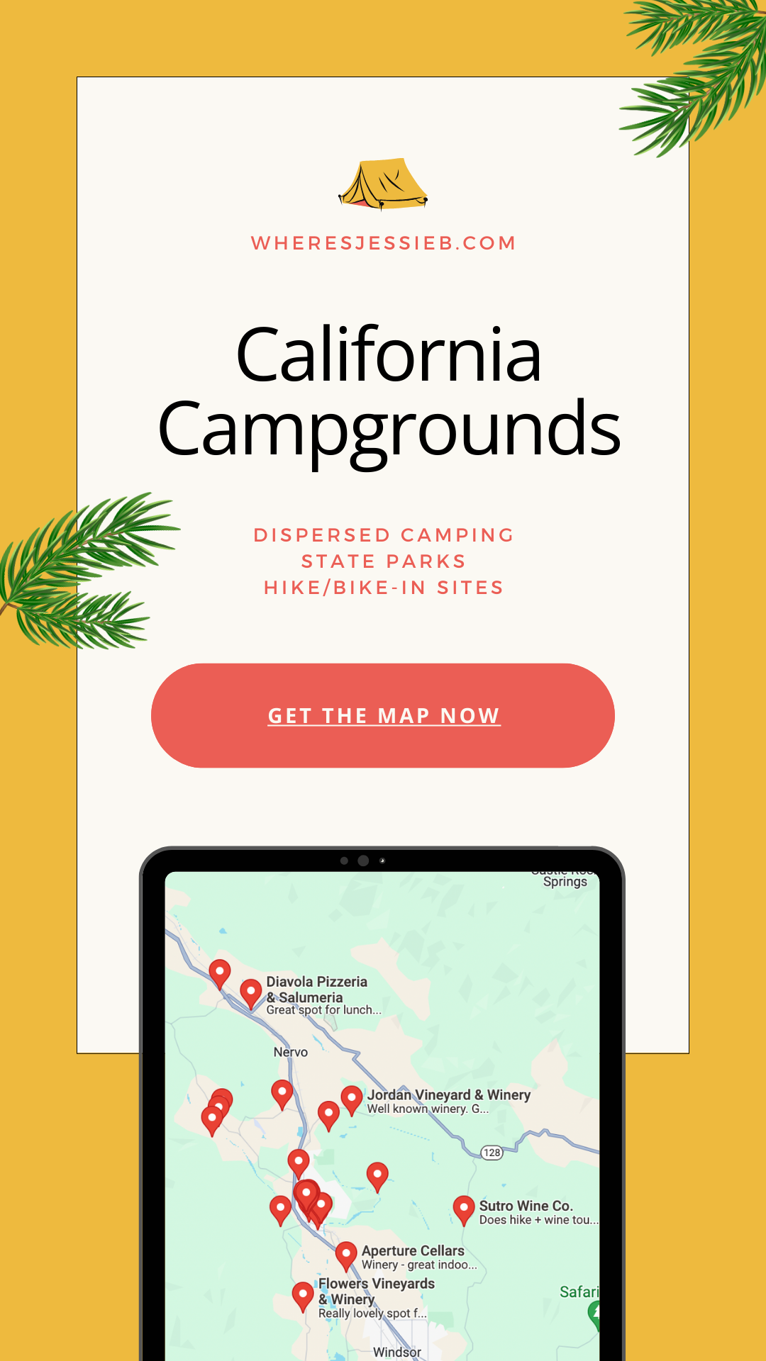 California Campground Map | Where’s Jessie B.