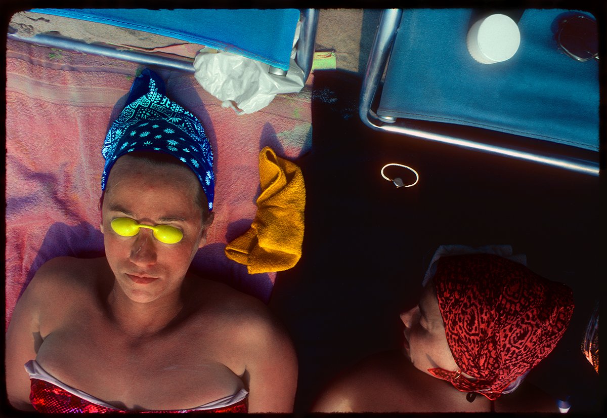 Untitled, (Yellow Tanning Goggles)