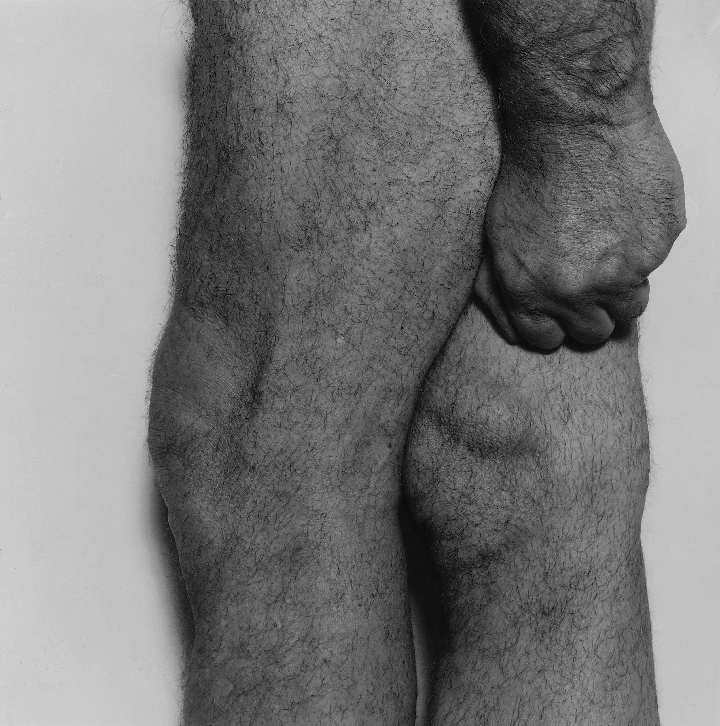 Knees with Fist, Side View, 1984, 32x29.jpg