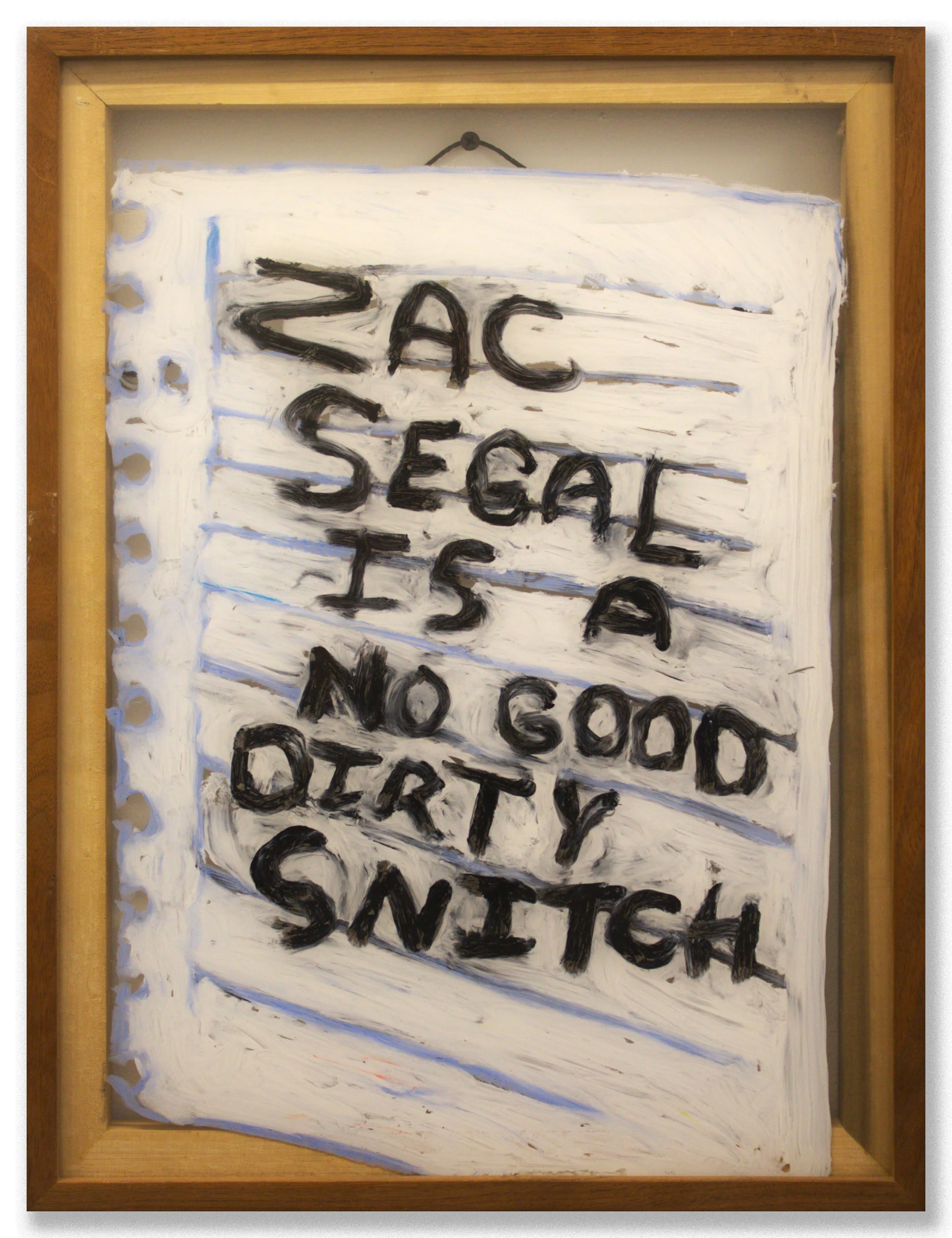 Zac Segal Is A No Good Dirty Snitch
