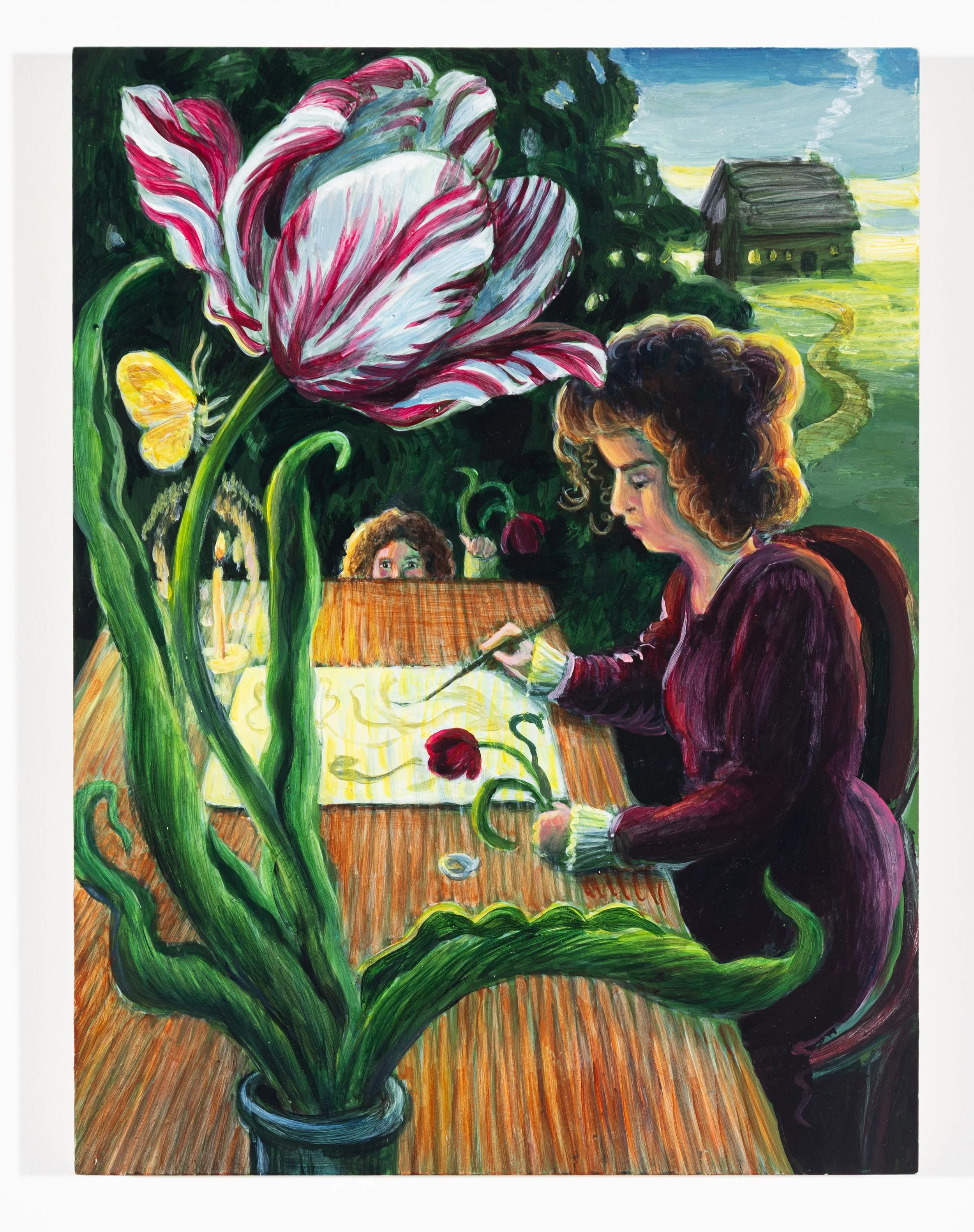 Maria Working at Her Desk