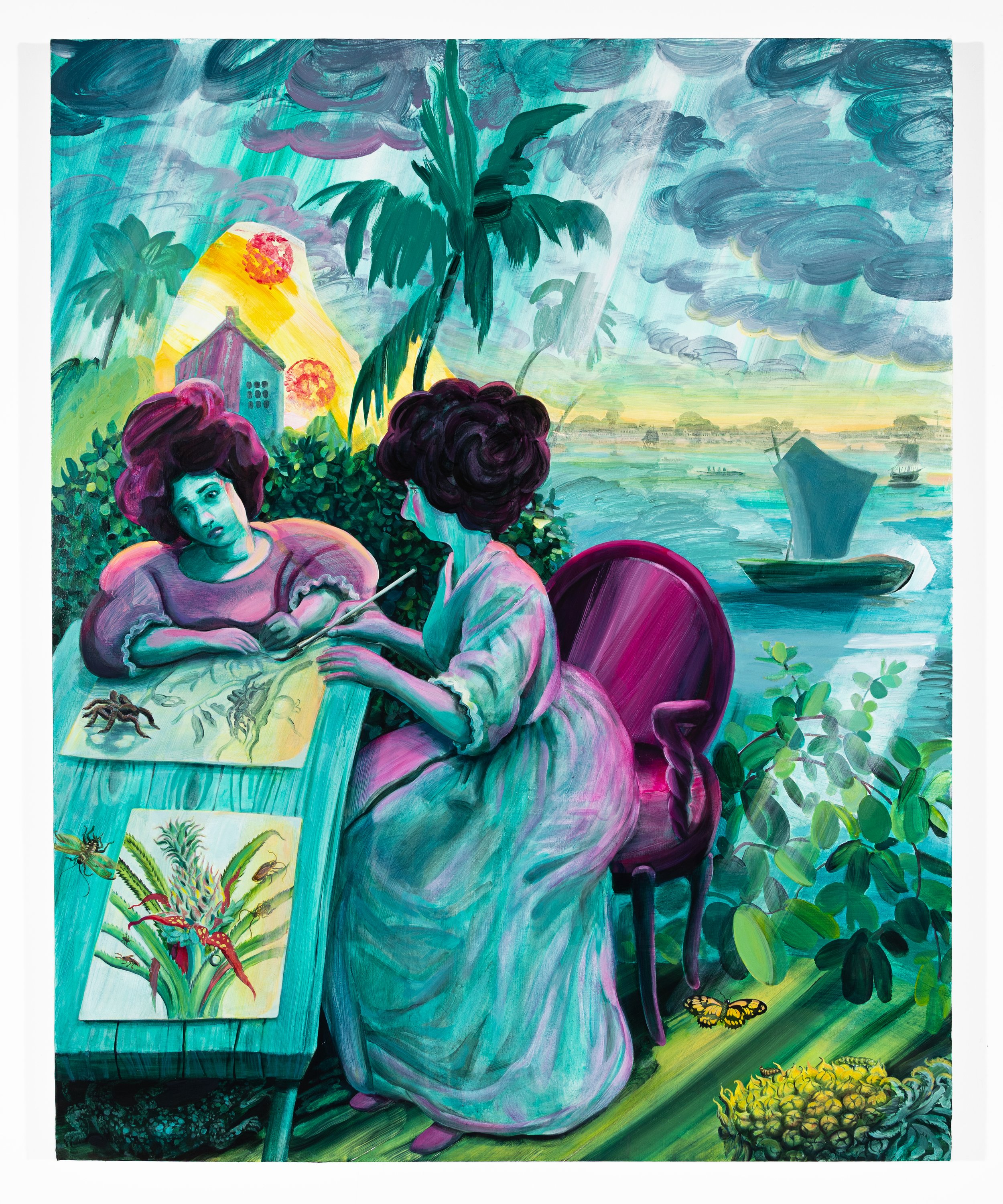 Maria Sibylla Merian and Daughter: Drawing in Suriname II