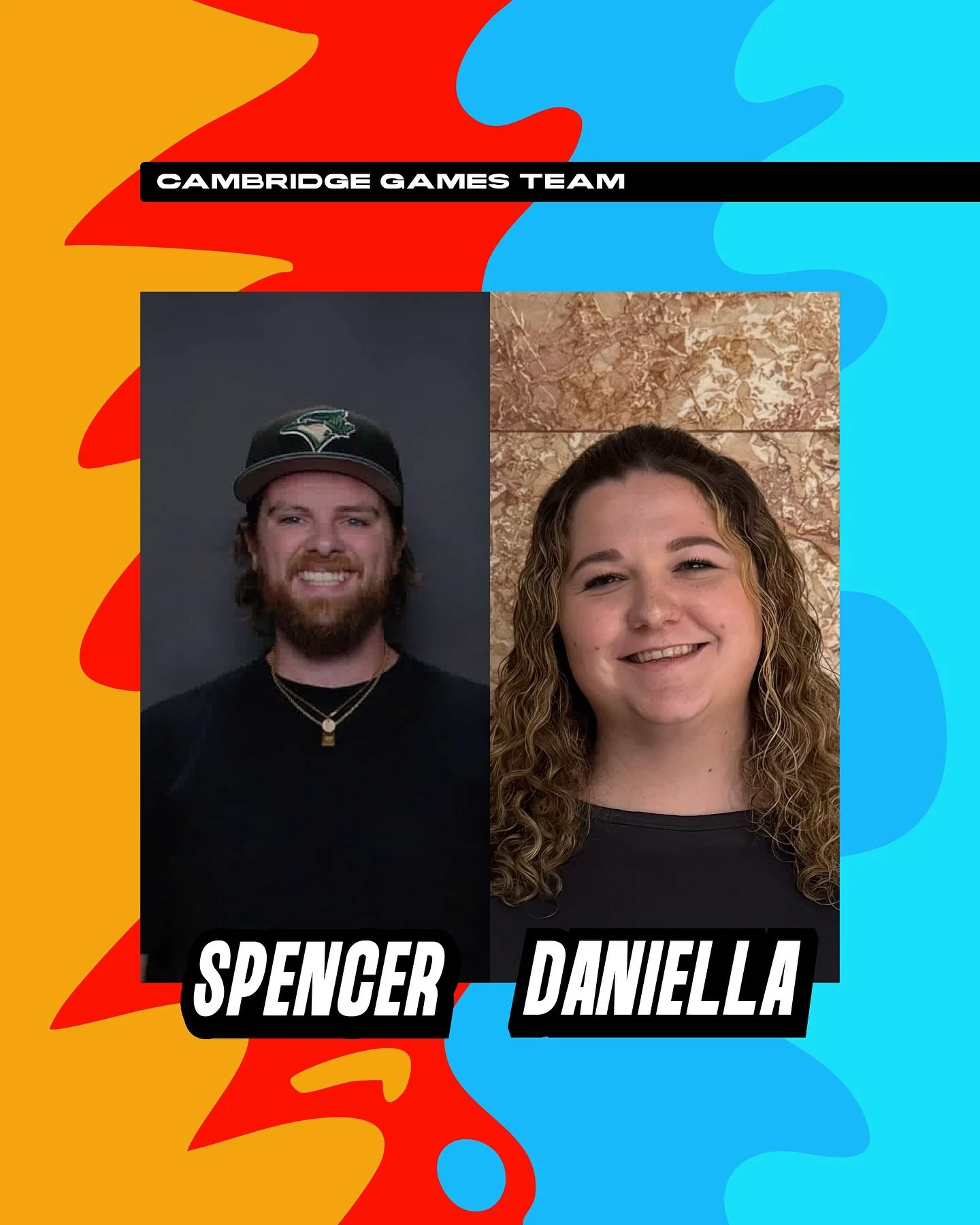 MOMENTUM CAMBRIDGE! 💧
We’re so excited to introduce your games team …… give a big welcome to Daniella & Spencer!