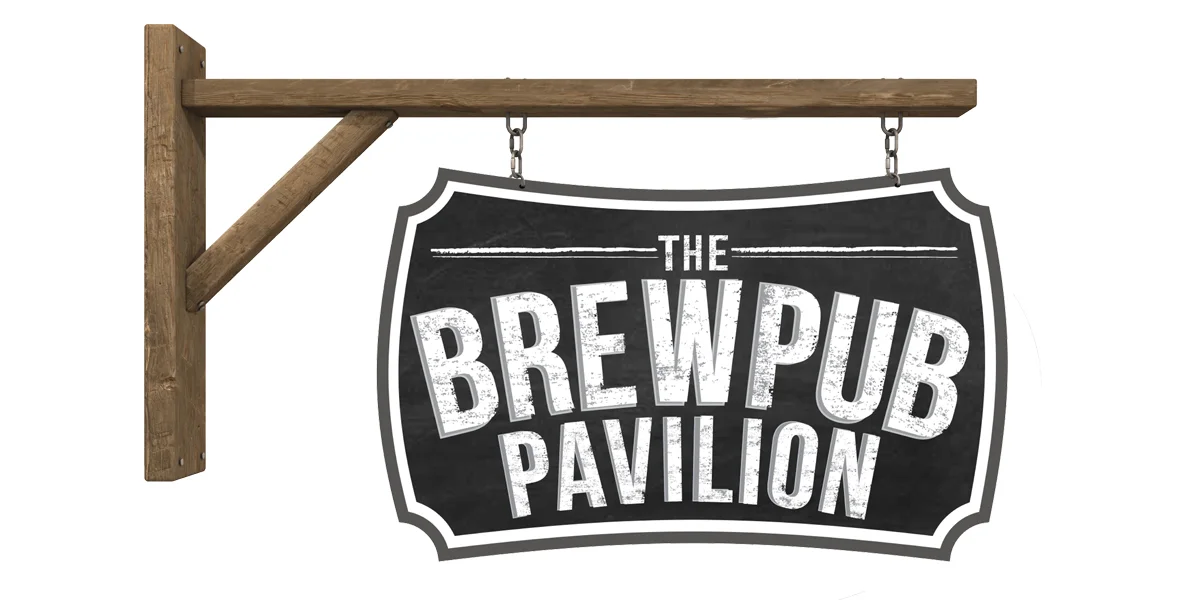 Type treatment designed and used for the Brewpub Pavilion booth and main idenity for collateral.
