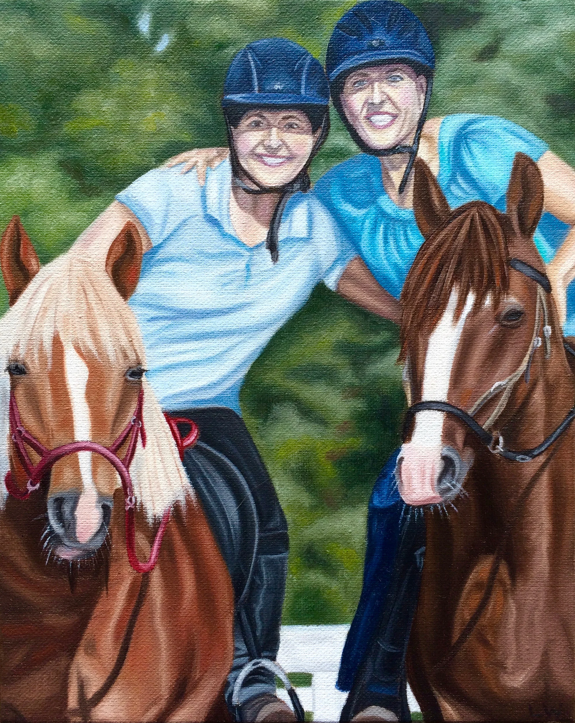 Diana and Elizabeth, 8"x10", Oil Paint on Canvas, 2016