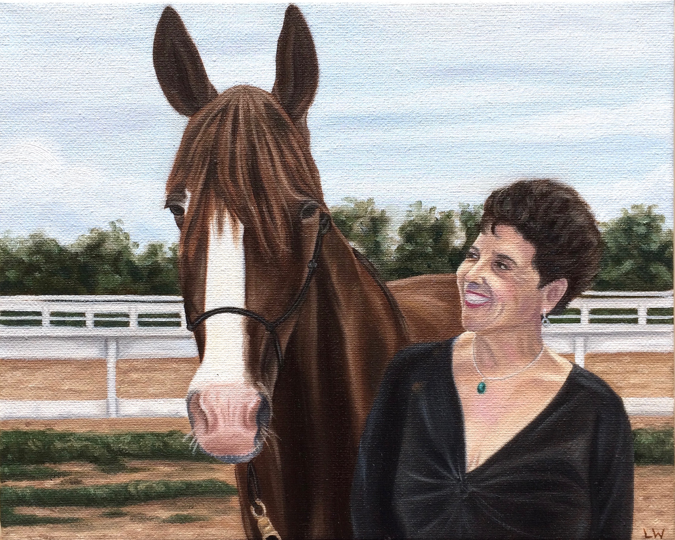 Elizabeth and Her Horse, 10"x8", Oil Paint on Canvas, 2016