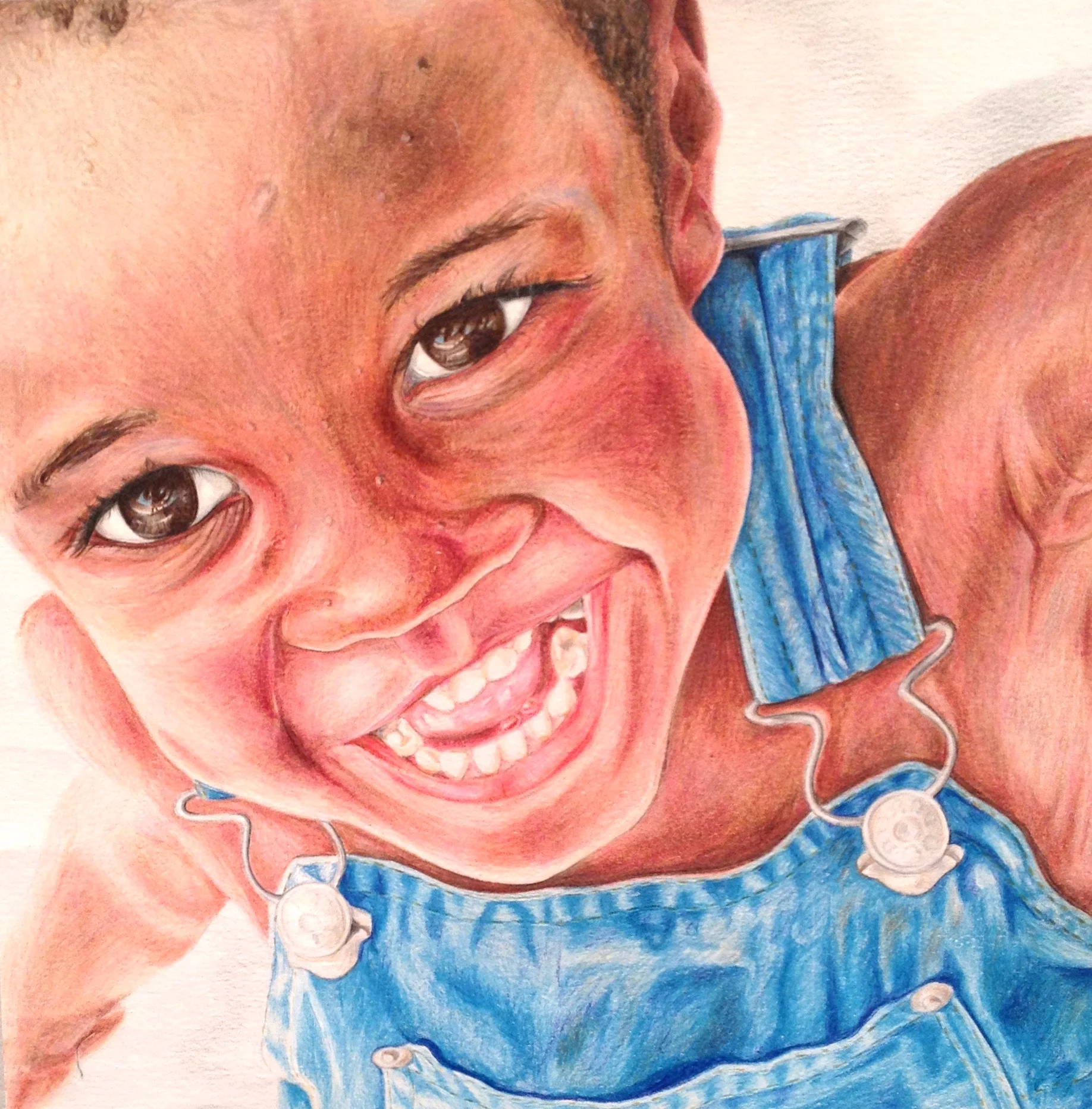Haitian Boy, 12"12", Colored Pencil, 2013