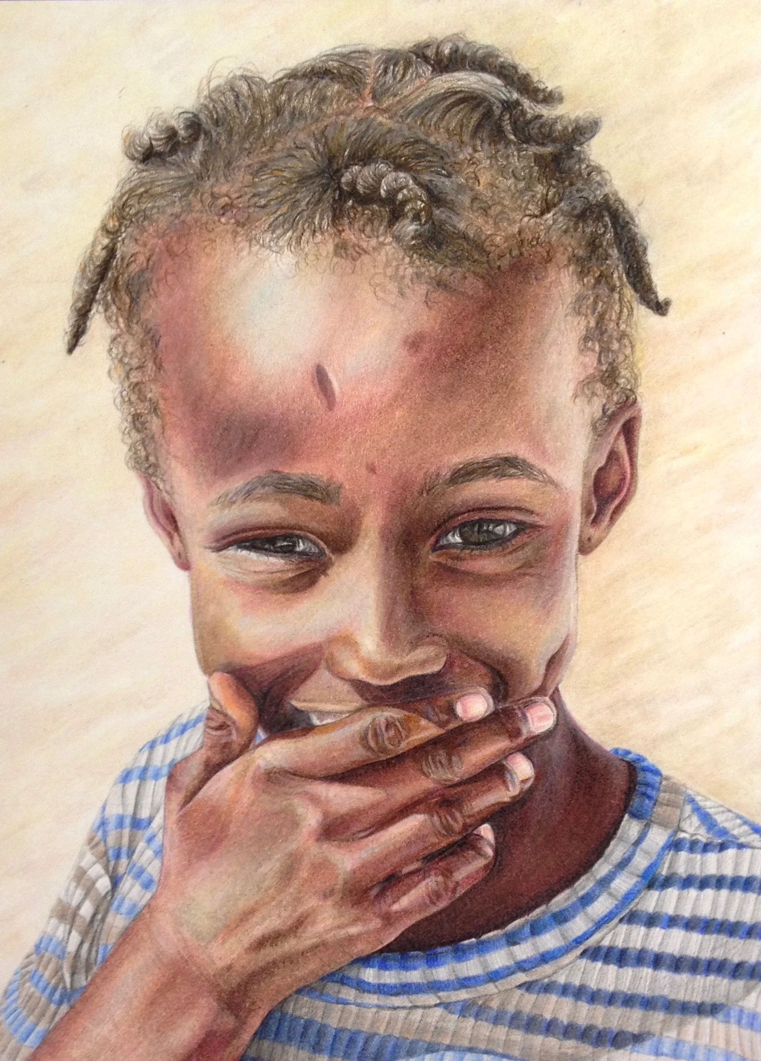 Haitian Girl, 6"x8", Colored Pencil, 2013