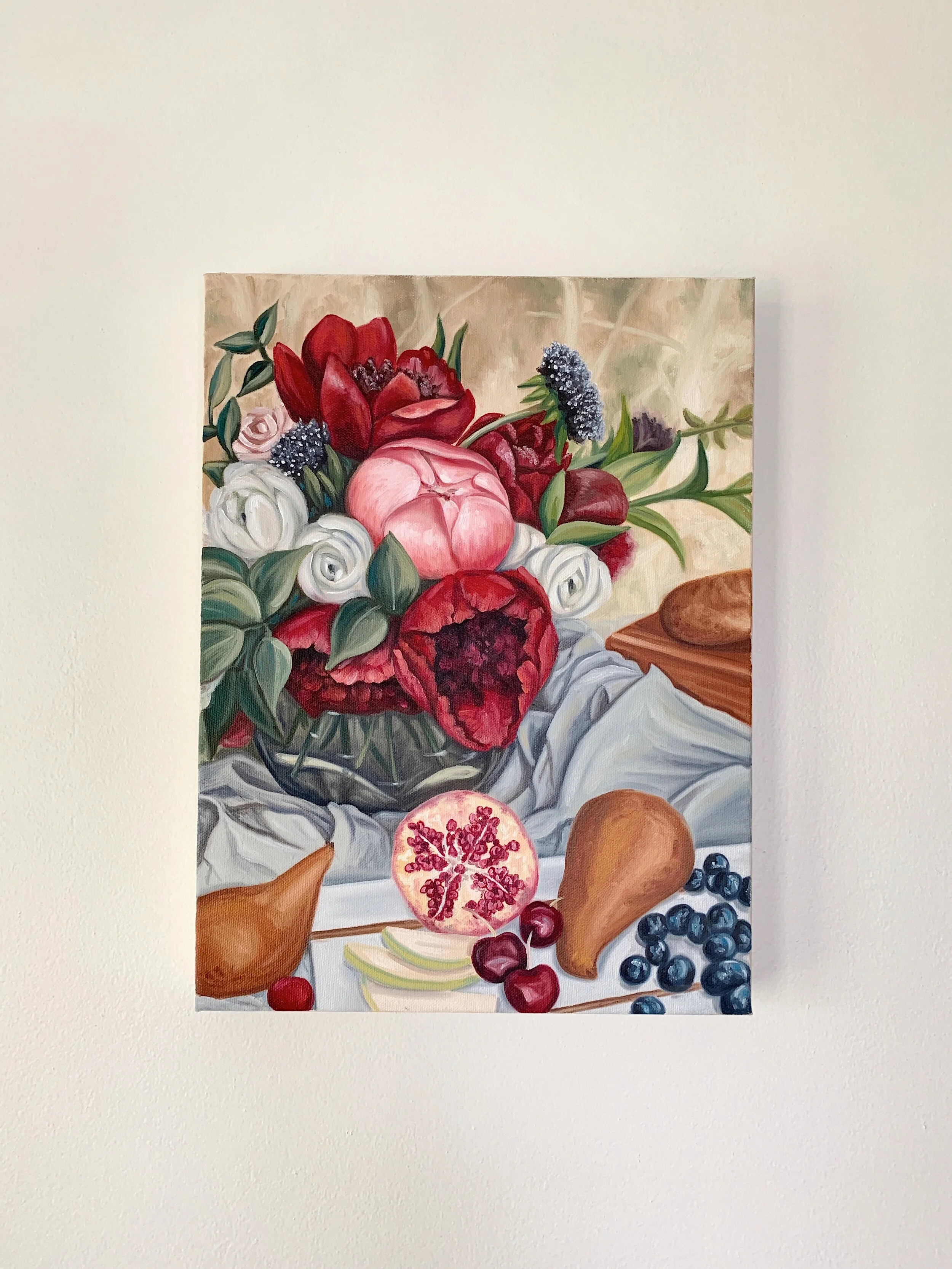 Red Floral Still Life