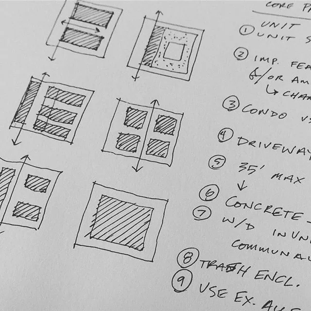 Concept schematics and key discussion topics for a new project. Great project start with a big idea and pen to paper.