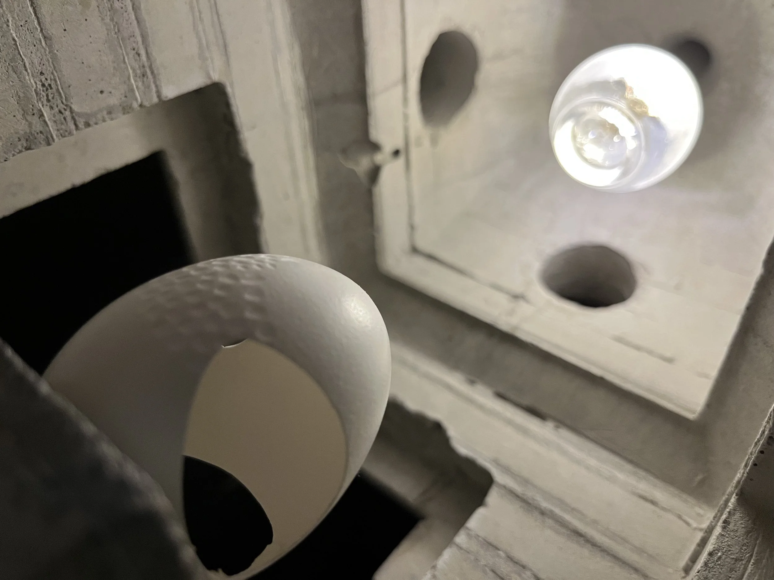   B13  detail, 2026 concrete, glass, and eggshell  