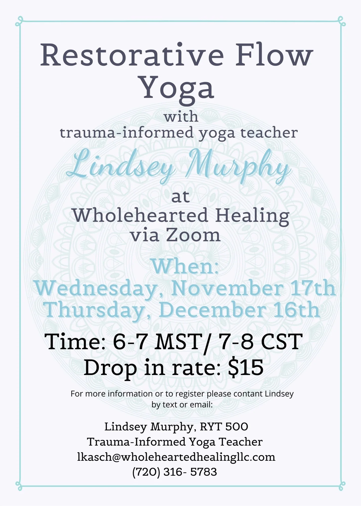 Restorative Flow Yoga