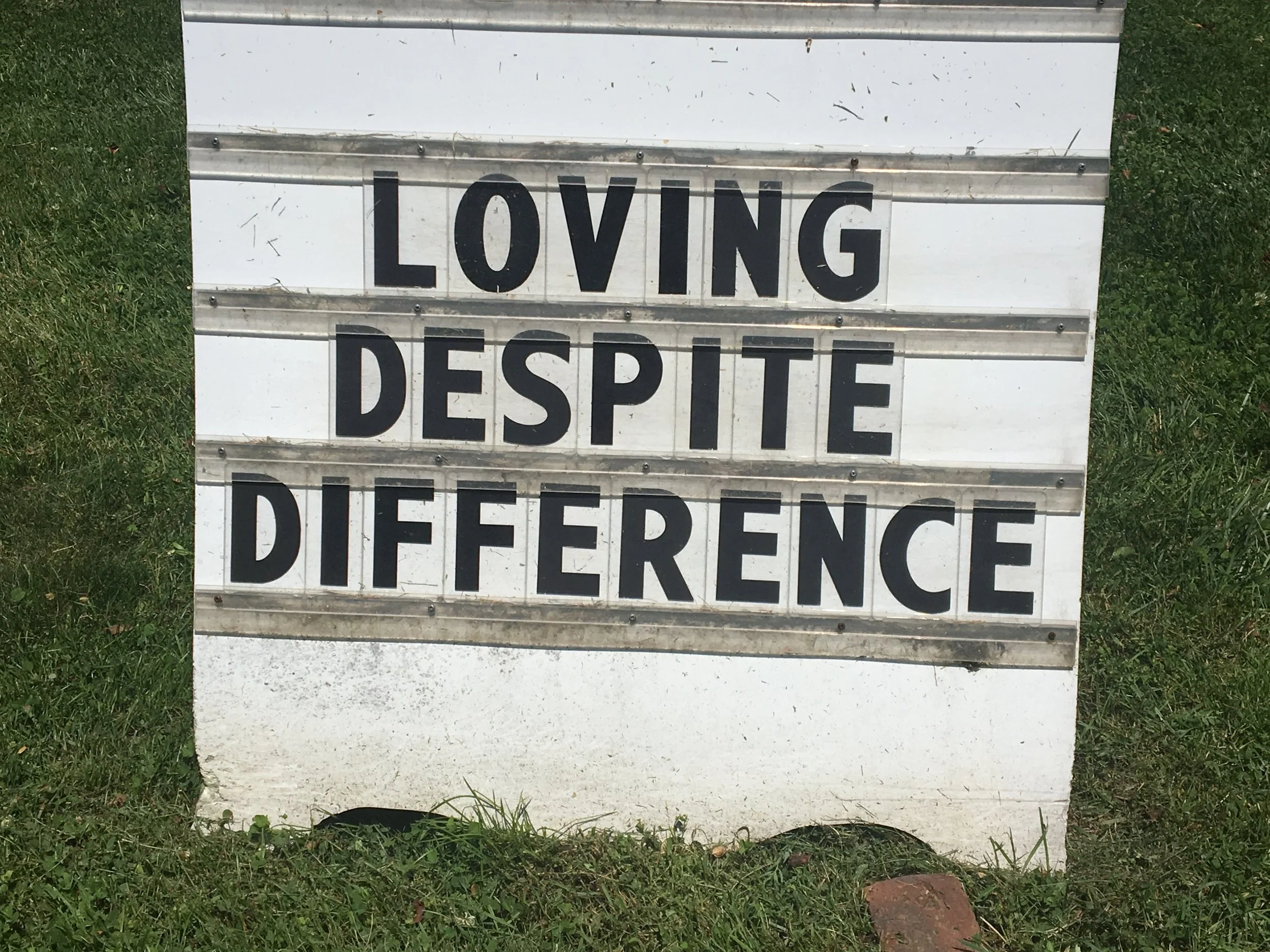(The placard outside the United Methodist Church of New Canaan this past week. How wonderful to think of all the people who saw this message as they passed by and how it might have been internalized.)