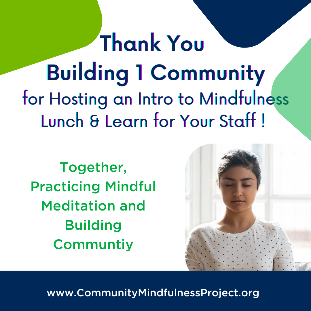 Extending thanks to Building 1 Community