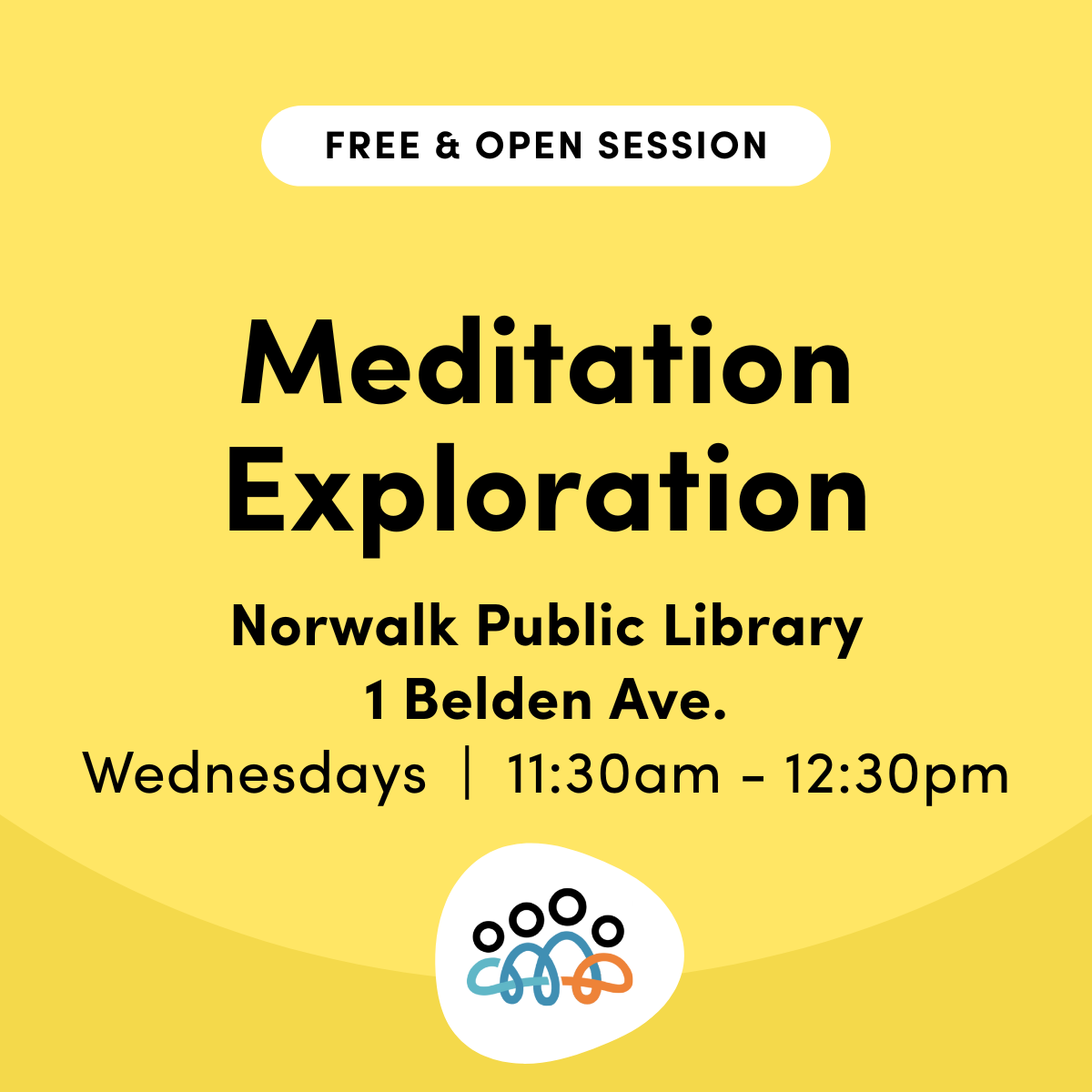 Free & Open Meditations at Norwalk Public Library