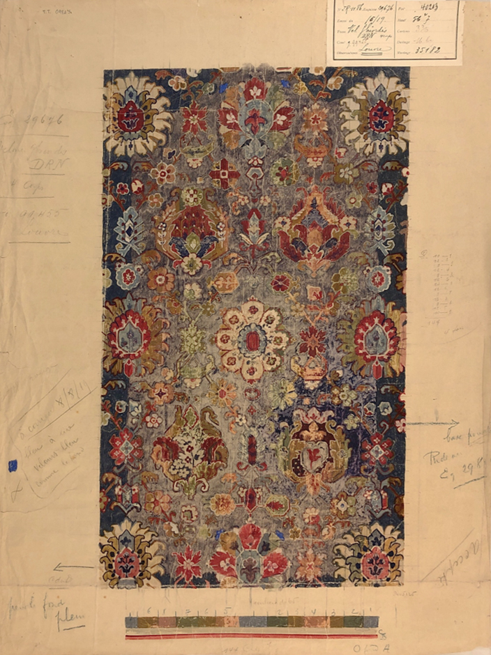  Felix Vanoutryve &amp; Cie (France)  Textile design, c. 1880-90  Gouache on paper 