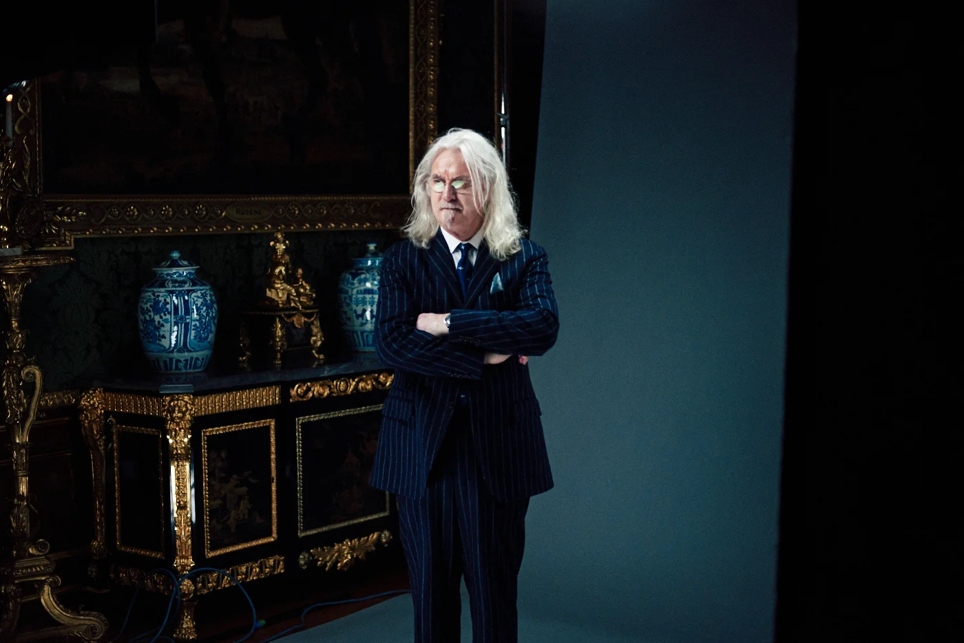 portrait photographer Tim Cole shoots Billy Connolly