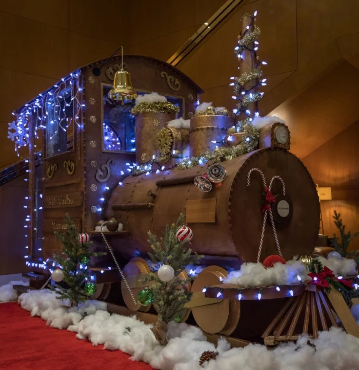 Life-sized chocolate train